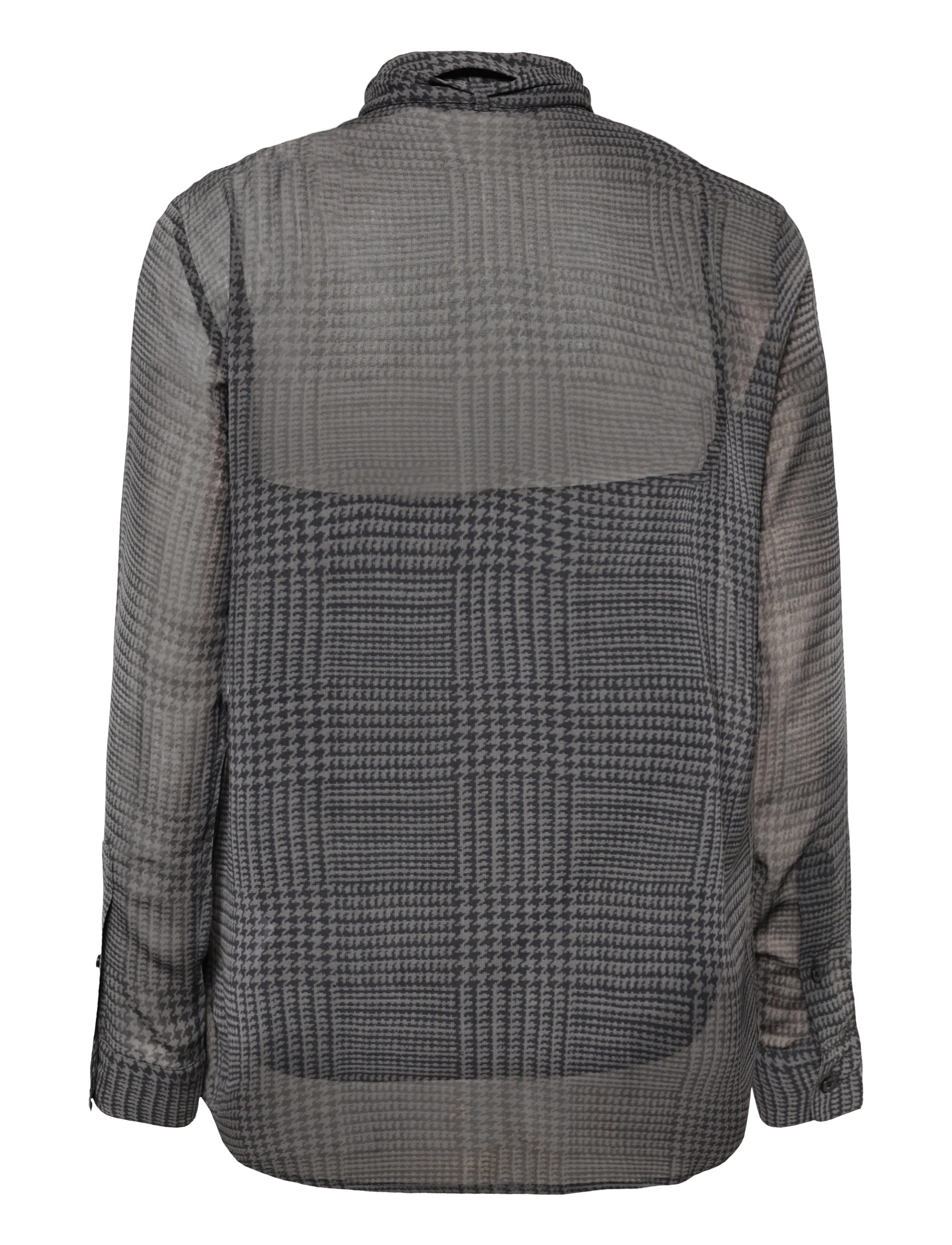 Lauren Ralph Lauren - Classic Fit Glen Plaid Tie-Neck Shirt - grey/black - 2