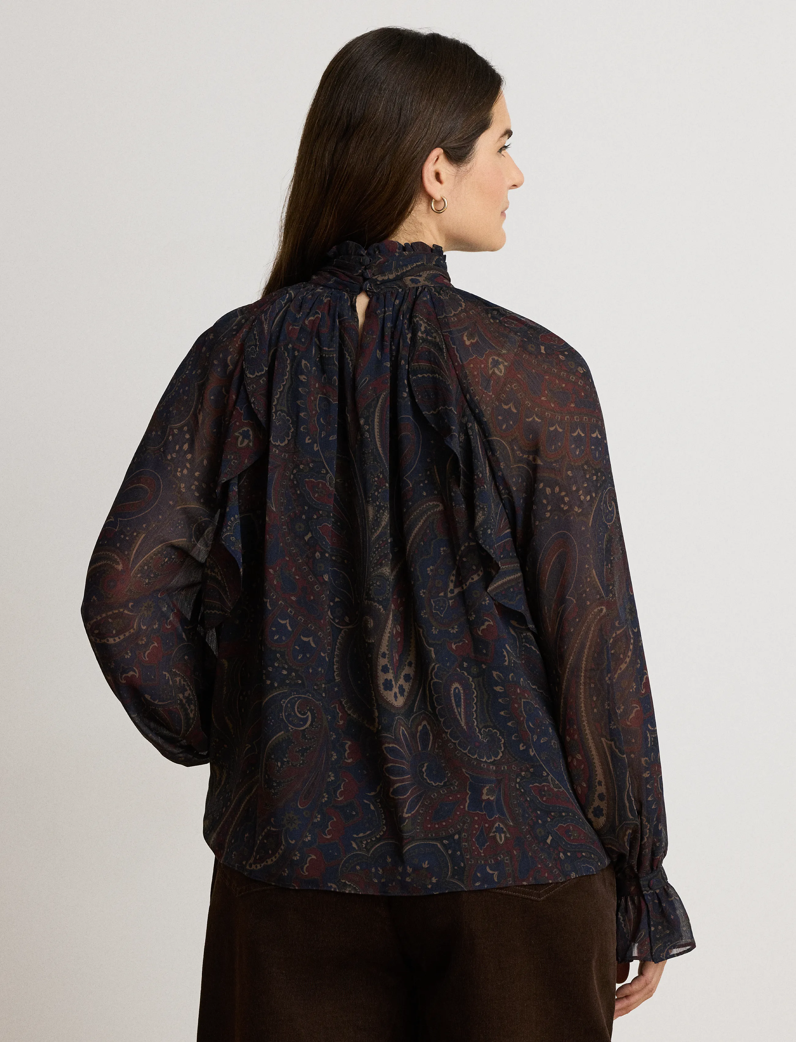 Lauren Ralph Lauren Paisley Georgette Mockneck Blouse skjortor & blusar dam – bild 7