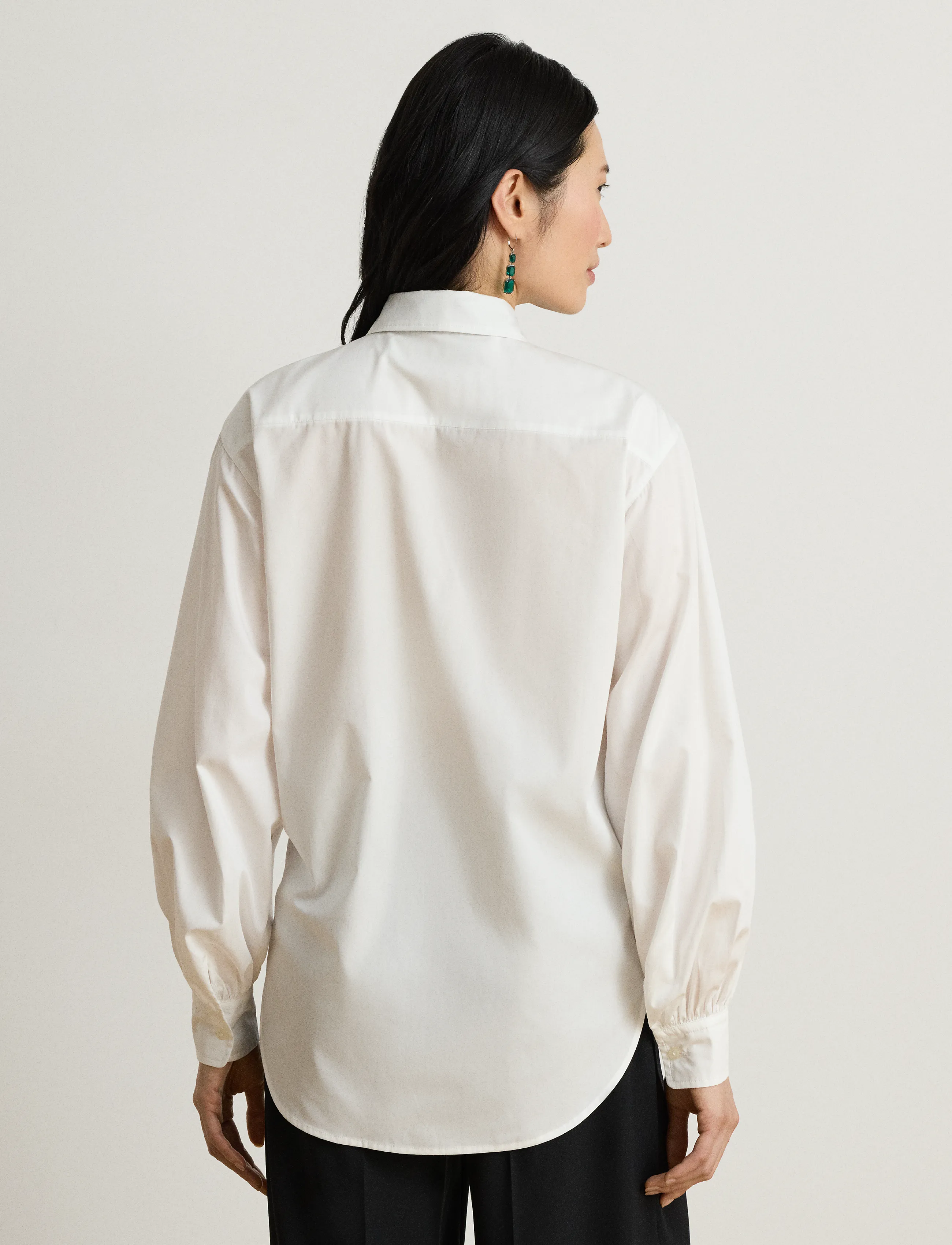 Lauren Ralph Lauren - Ruffle-Trim Broadcloth Tie-Neck Shirt - langærmede skjorter - white - 4