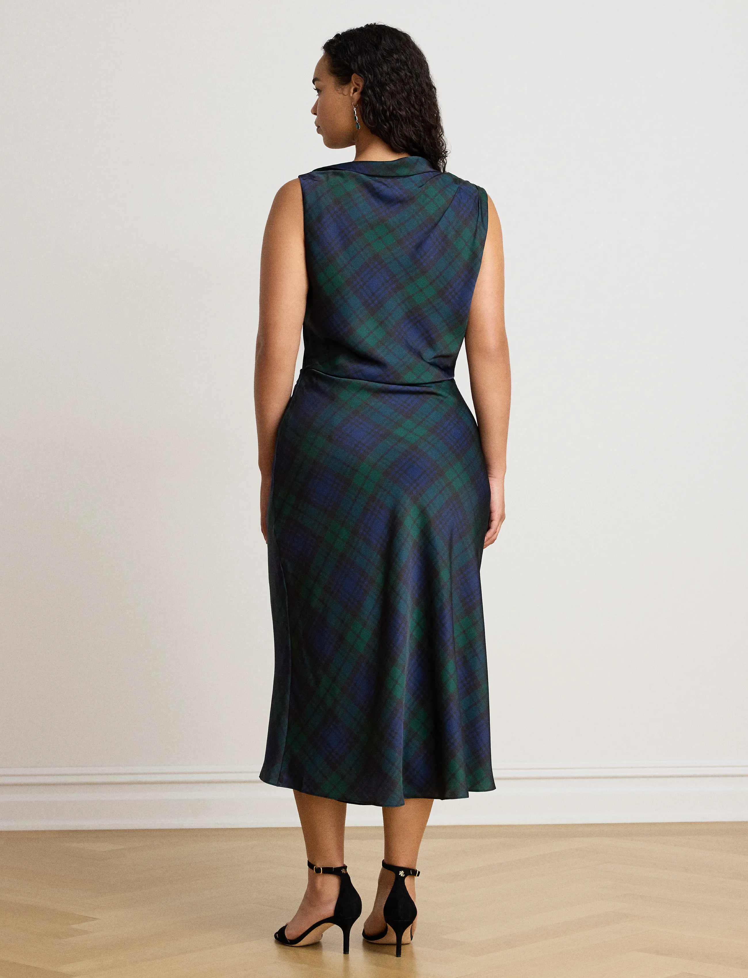 Lauren Ralph Lauren Black Watch Satin Charmeuse Dress klänningar dam – bild 2