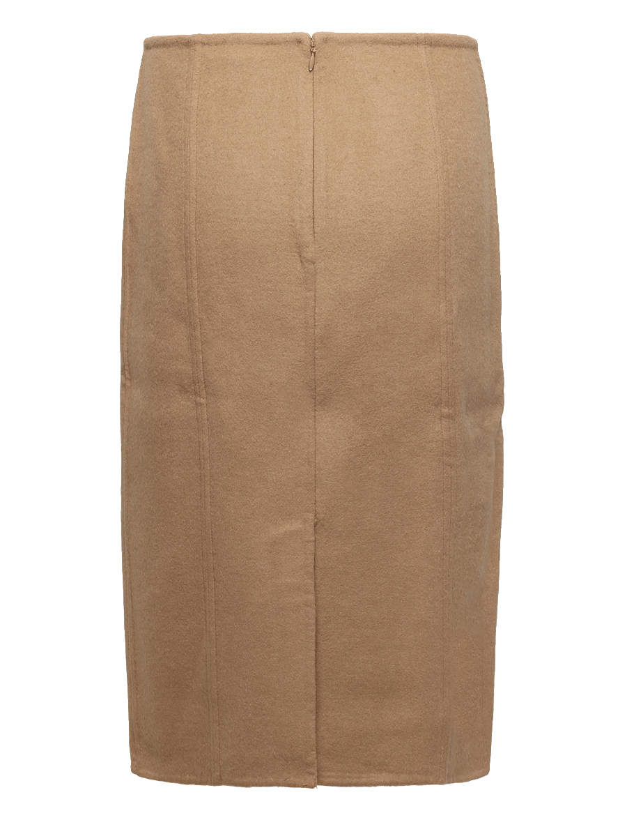 Lauren Ralph Lauren - Double-Faced Wool-Blend Pencil Skirt - pennkjolar - lauren camel - 2