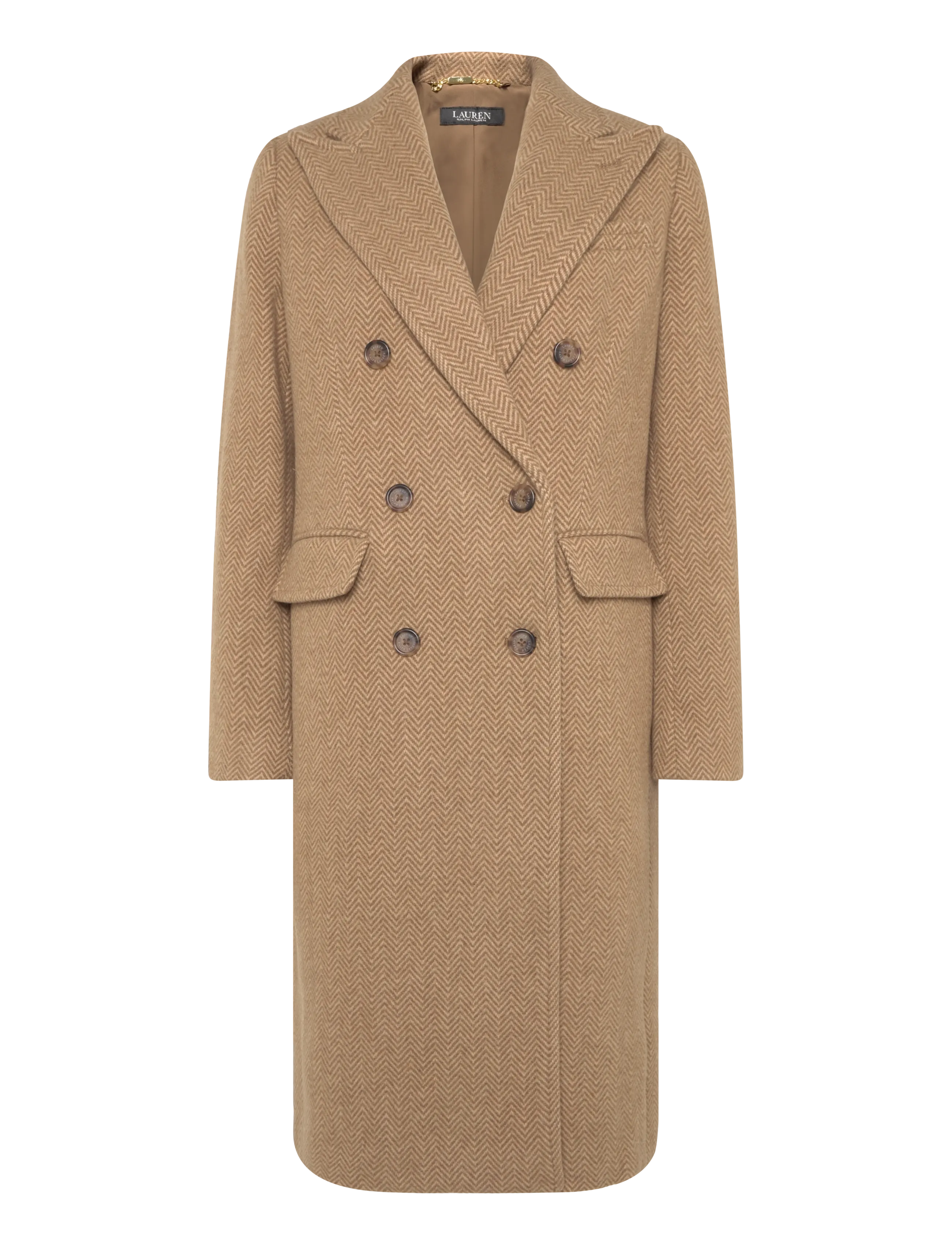 Lauren Ralph Lauren - Double-Breasted Herringbone Coat - winterjassen - brown/tan multi - 1