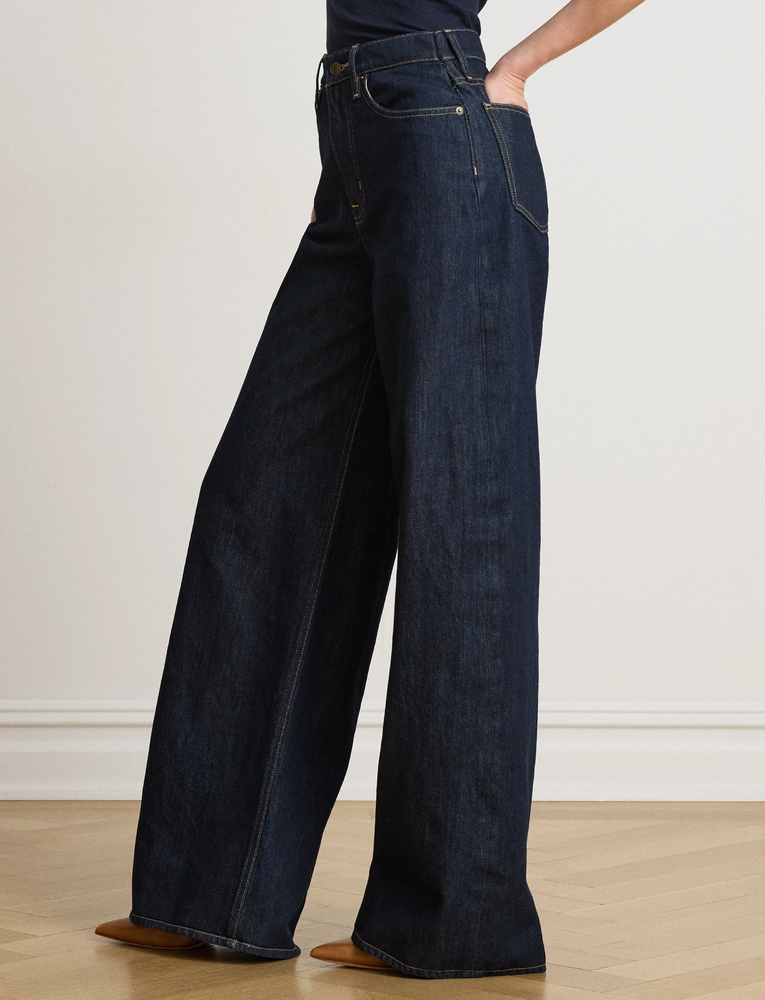 Lauren Ralph Lauren - High-Rise Super Wide-Leg Jean - rinse wash - 4