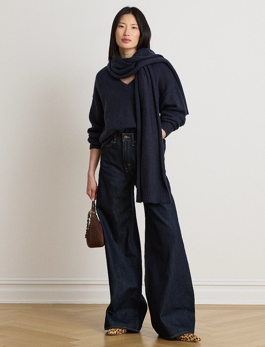 Lauren Ralph Lauren - High-Rise Super Wide-Leg Jean - laia säärega teksad - rinse wash - 5
