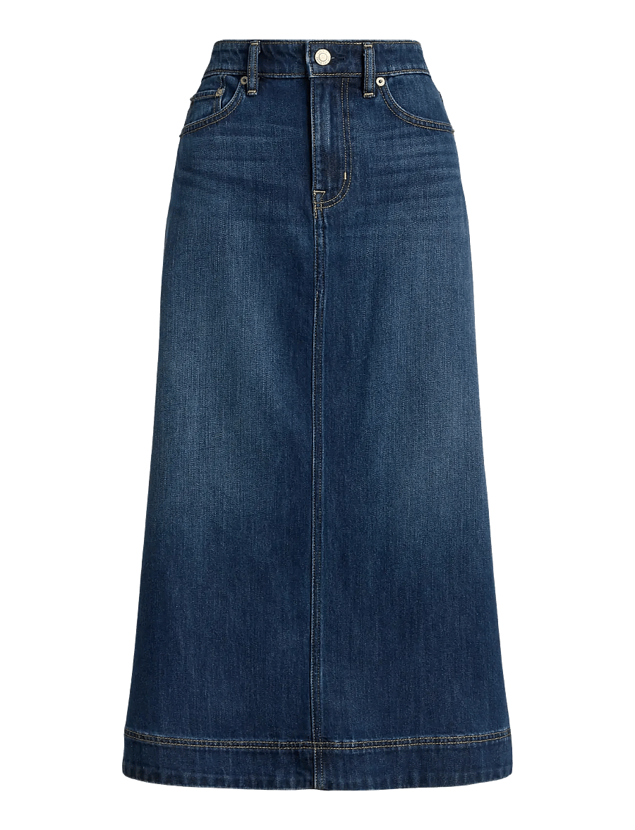Lauren Ralph Lauren - 3X1 DENIM-WVN-SKIRT - jeanskjolar - marina wash - 1