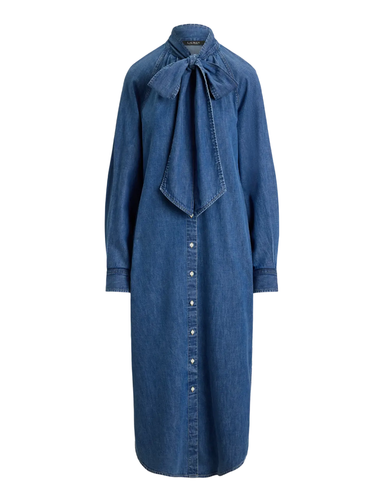 Lauren Ralph Lauren - Jeansklänning med knytband - jeansklänningar - atlantic blue was - 2