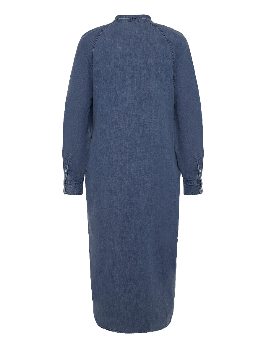 Lauren Ralph Lauren - Denim Tie-Neck Shirtdress - jeanskleider - atlantic blue was - 3