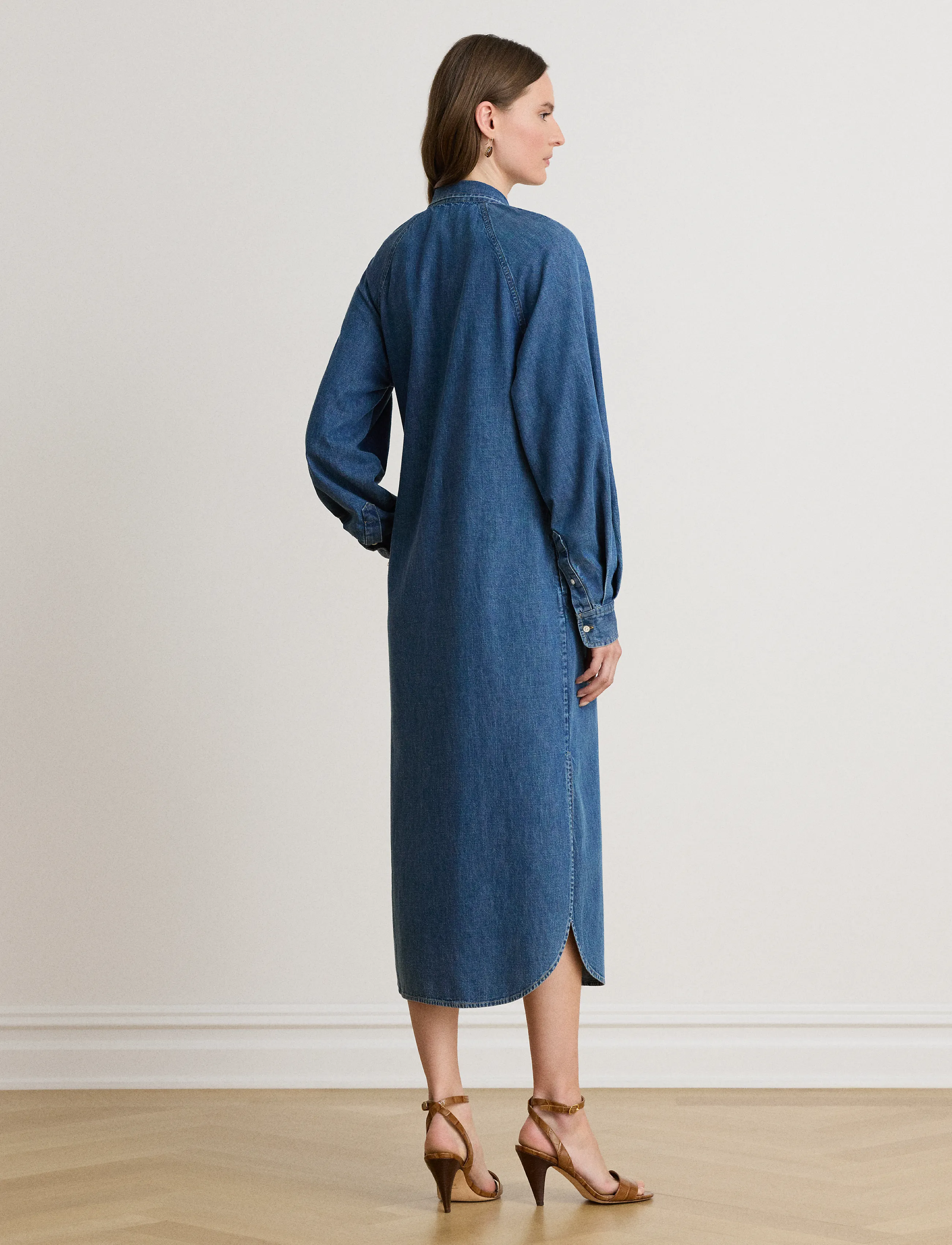 Lauren Ralph Lauren - Jeansklänning med knytband - jeansklänningar - atlantic blue was - 3