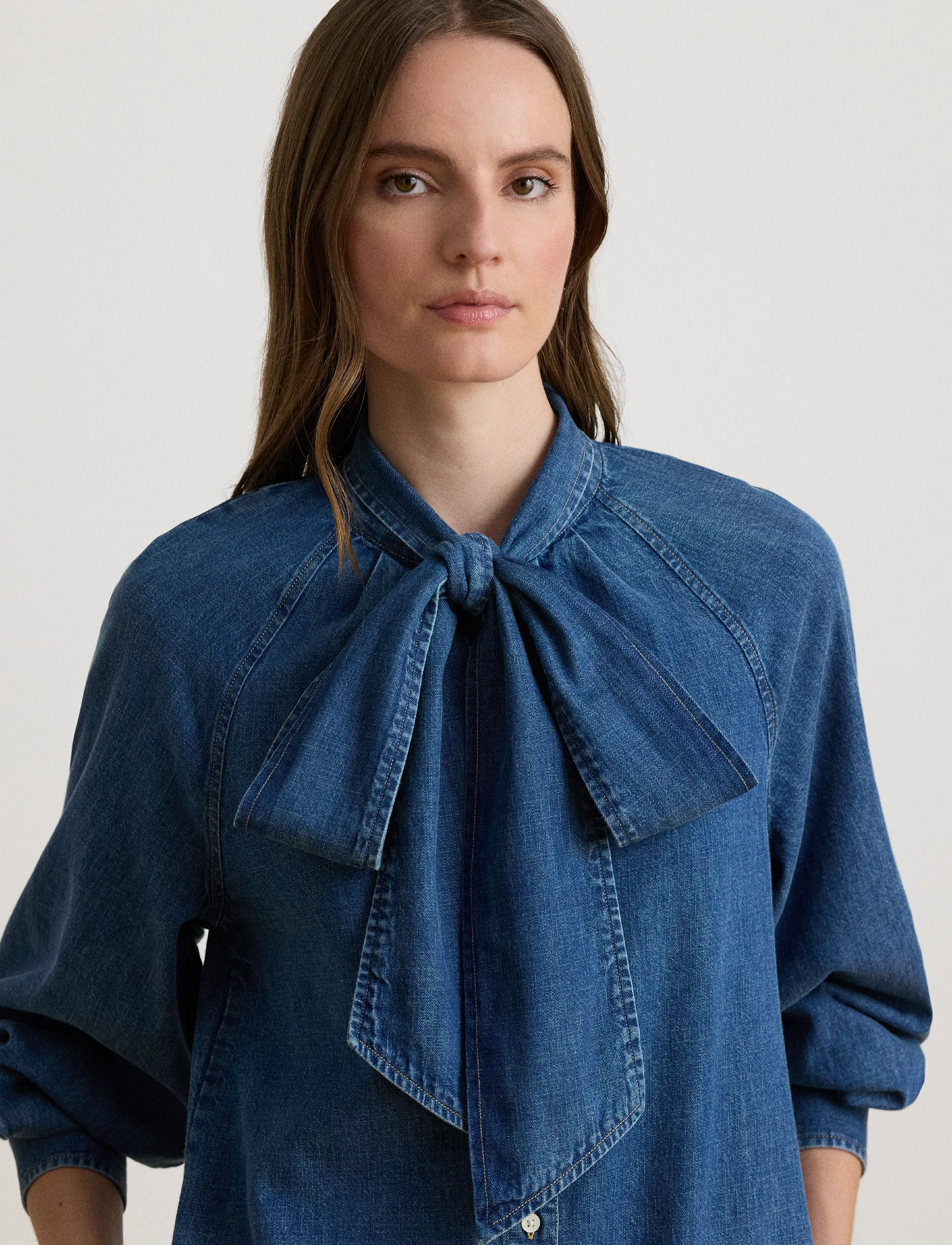 Lauren Ralph Lauren - Jeansklänning med knytband - jeansklänningar - atlantic blue was - 5