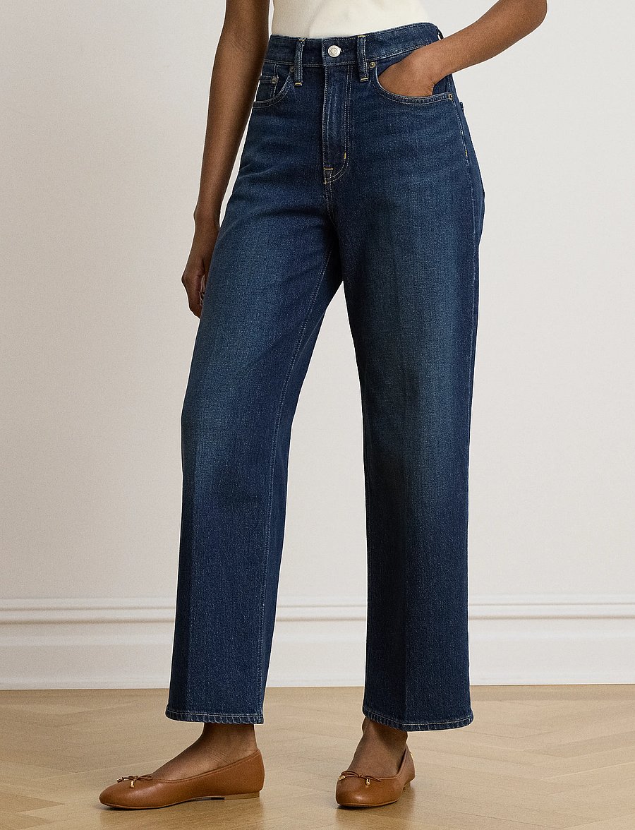 Lauren Ralph Lauren - High-Rise Relaxed Straight Jean - marina wash - 1