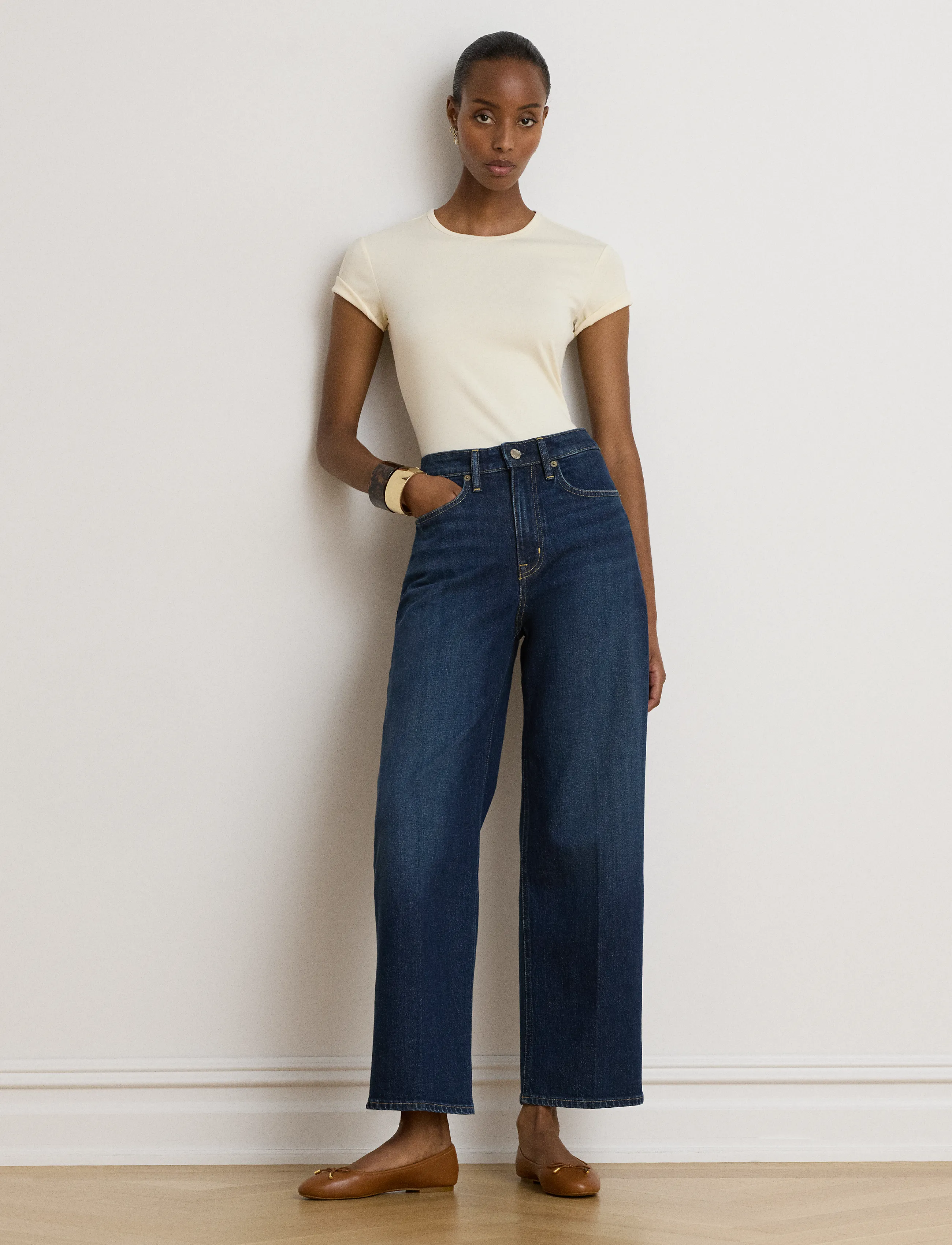 Lauren Ralph Lauren - High-Rise Relaxed Straight Jean - marina wash - 5