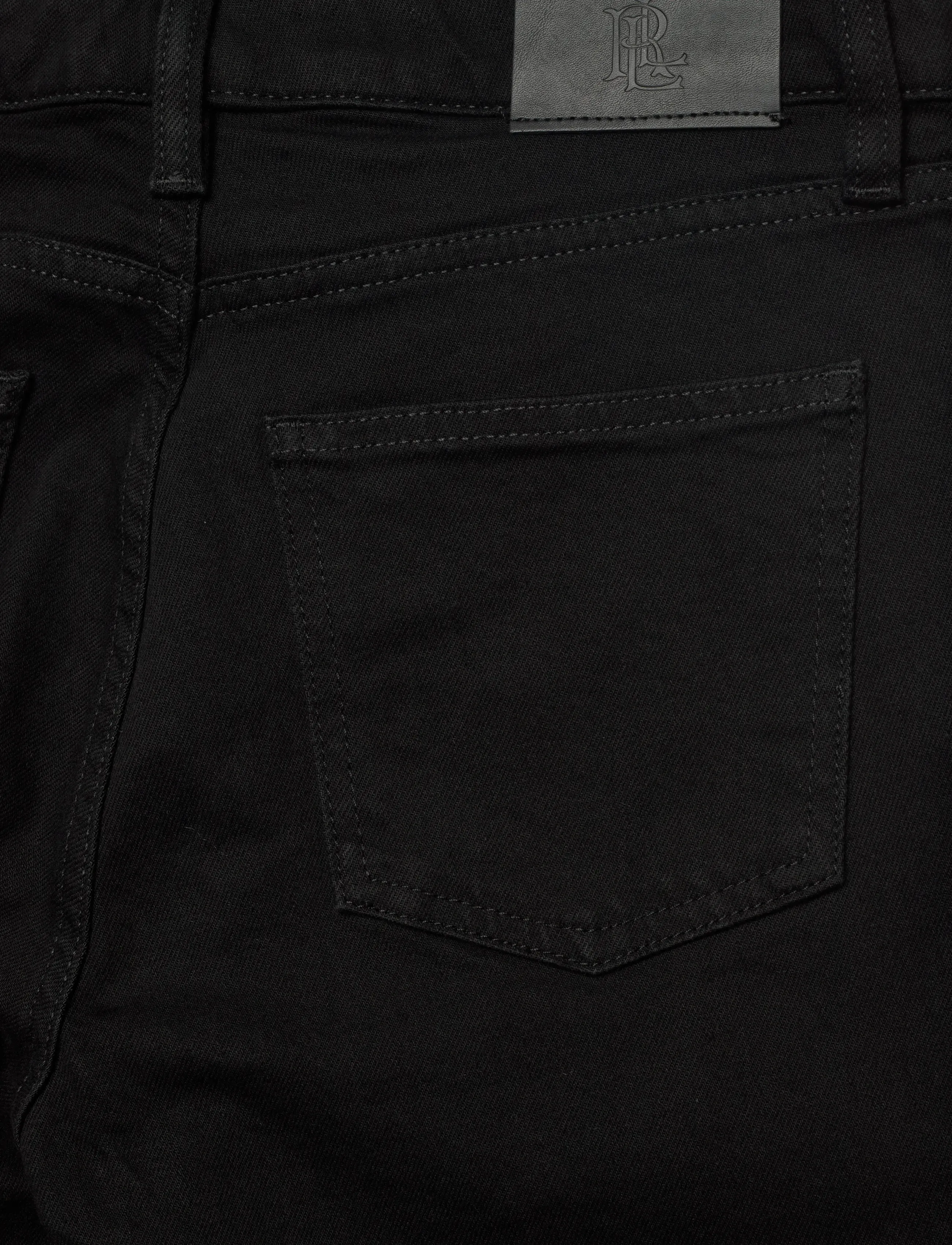 Lauren Ralph Lauren - LOW STR DENIM-WVN-PANTS - straight jeans - black wash - 4