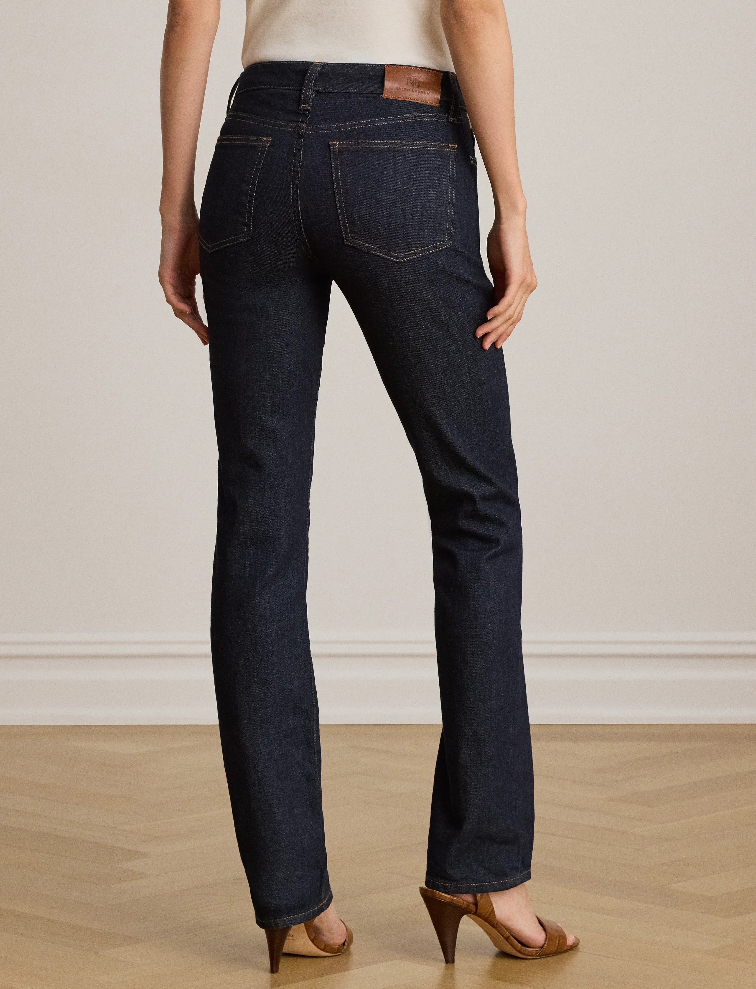 Lauren Ralph Lauren - High-Rise Slim Straight Jean - kitsad teksad - rinse wash - 3
