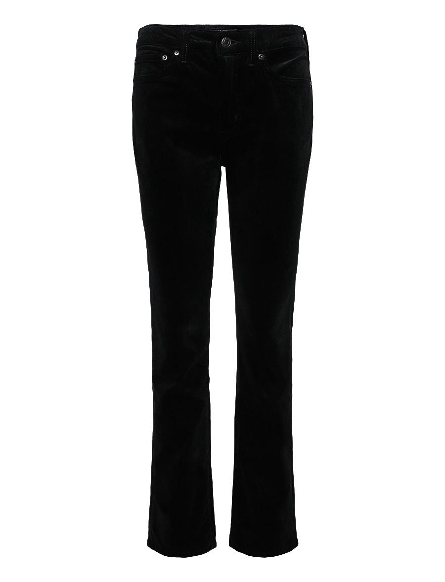 Lauren Ralph Lauren - Mid-Rise Corduroy Slim Straight Pant - slim-fit hosen - black - 1