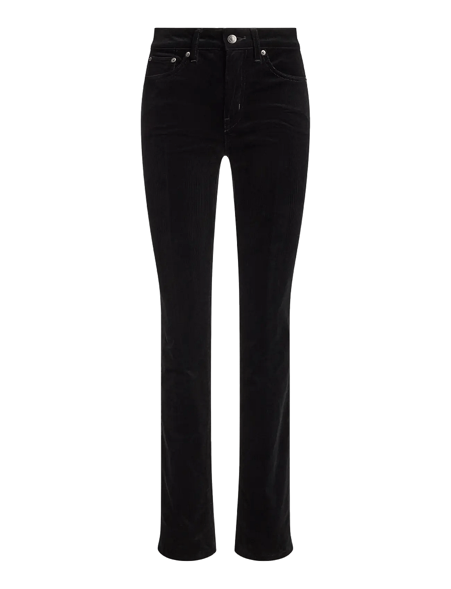 Lauren Ralph Lauren - 14 WALE CORD-WVN-PANTS - slim fit-byxor - black - 1