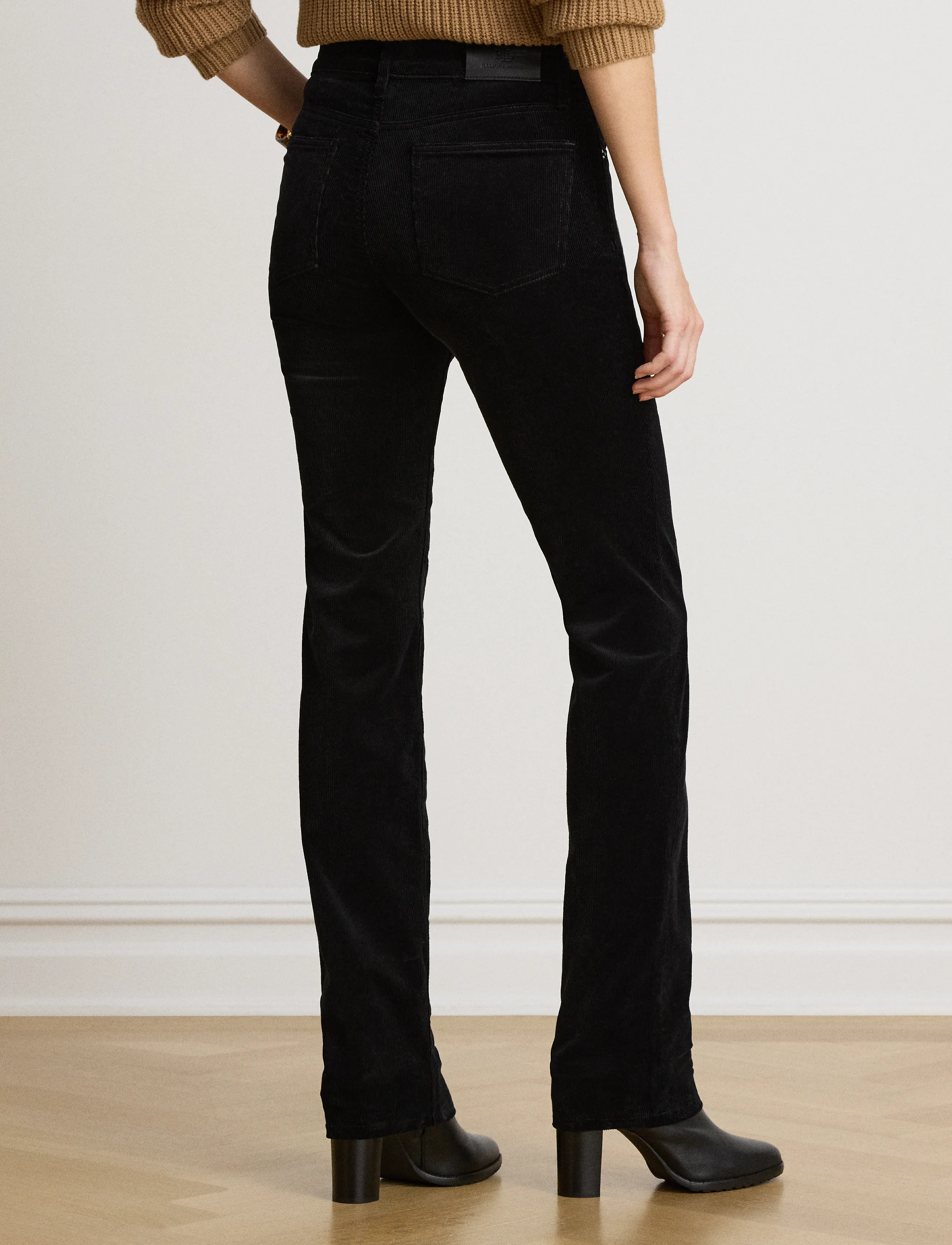 Lauren Ralph Lauren - 14 WALE CORD-WVN-PANTS - slim fit-byxor - black - 2