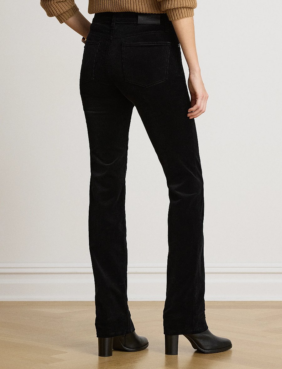 Lauren Ralph Lauren - 14 WALE CORD-WVN-PANTS - slim fit-byxor - black - 2
