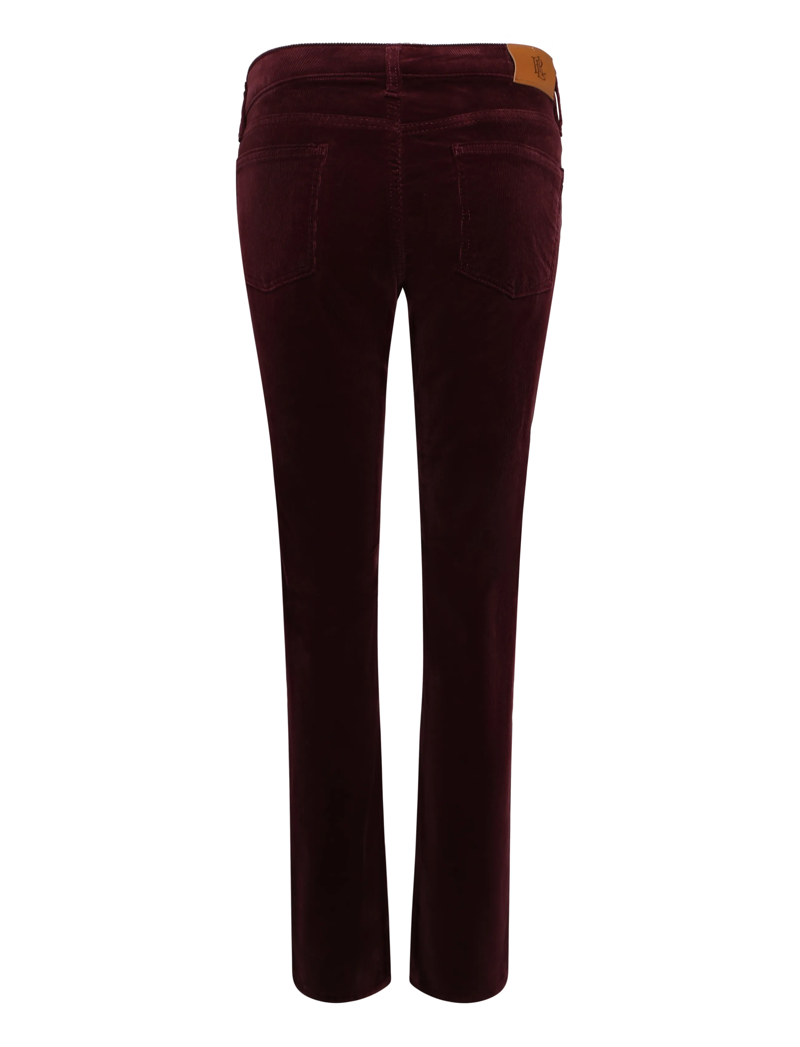 Lauren Ralph Lauren - Manchesterbyxor Mid-Rise Slim Straight - manchesterbyxor - dark garnet - 3