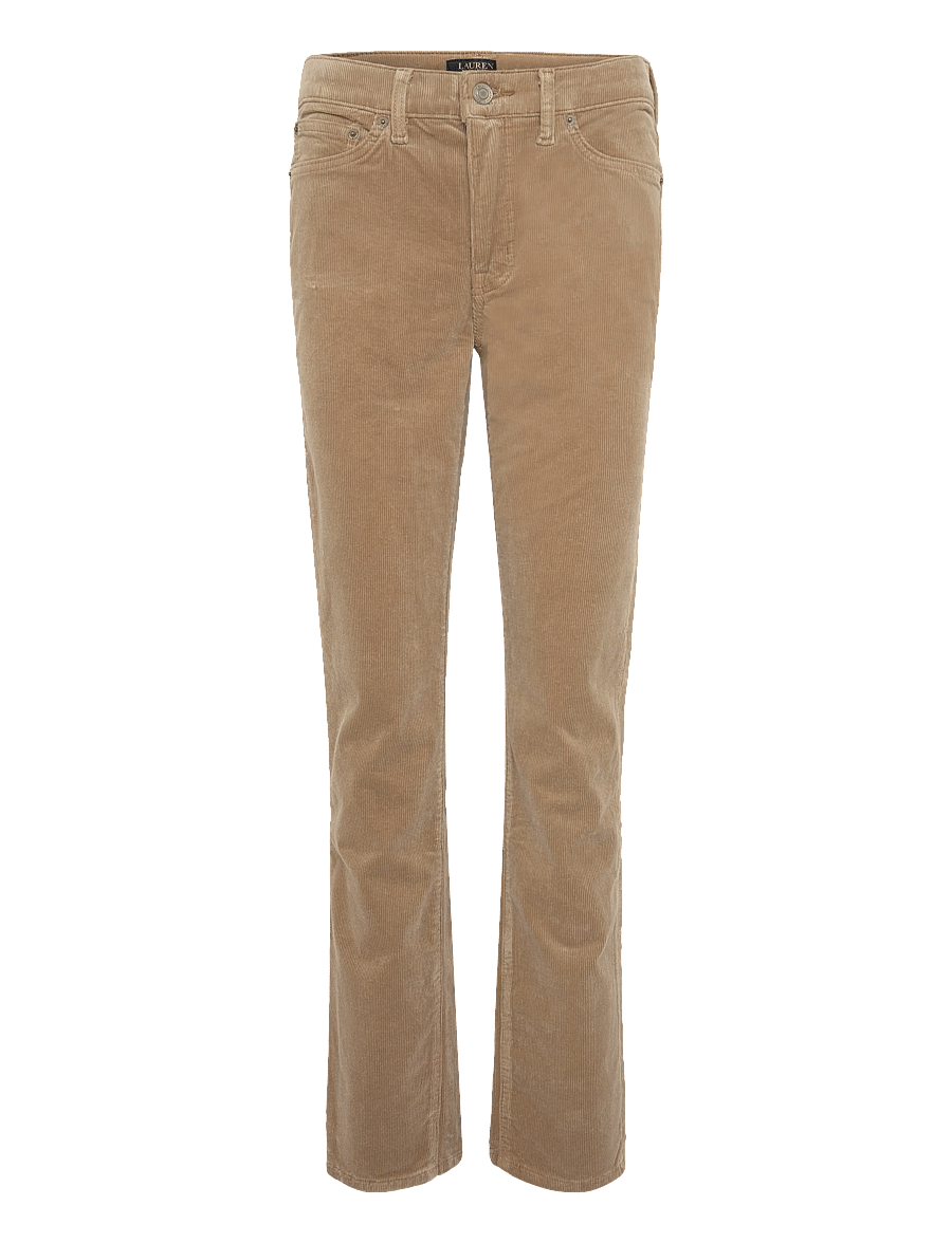 Lauren Ralph Lauren - Mid-Rise Corduroy Slim Straight Pant - fløjlsbukser - lauren camel - 2
