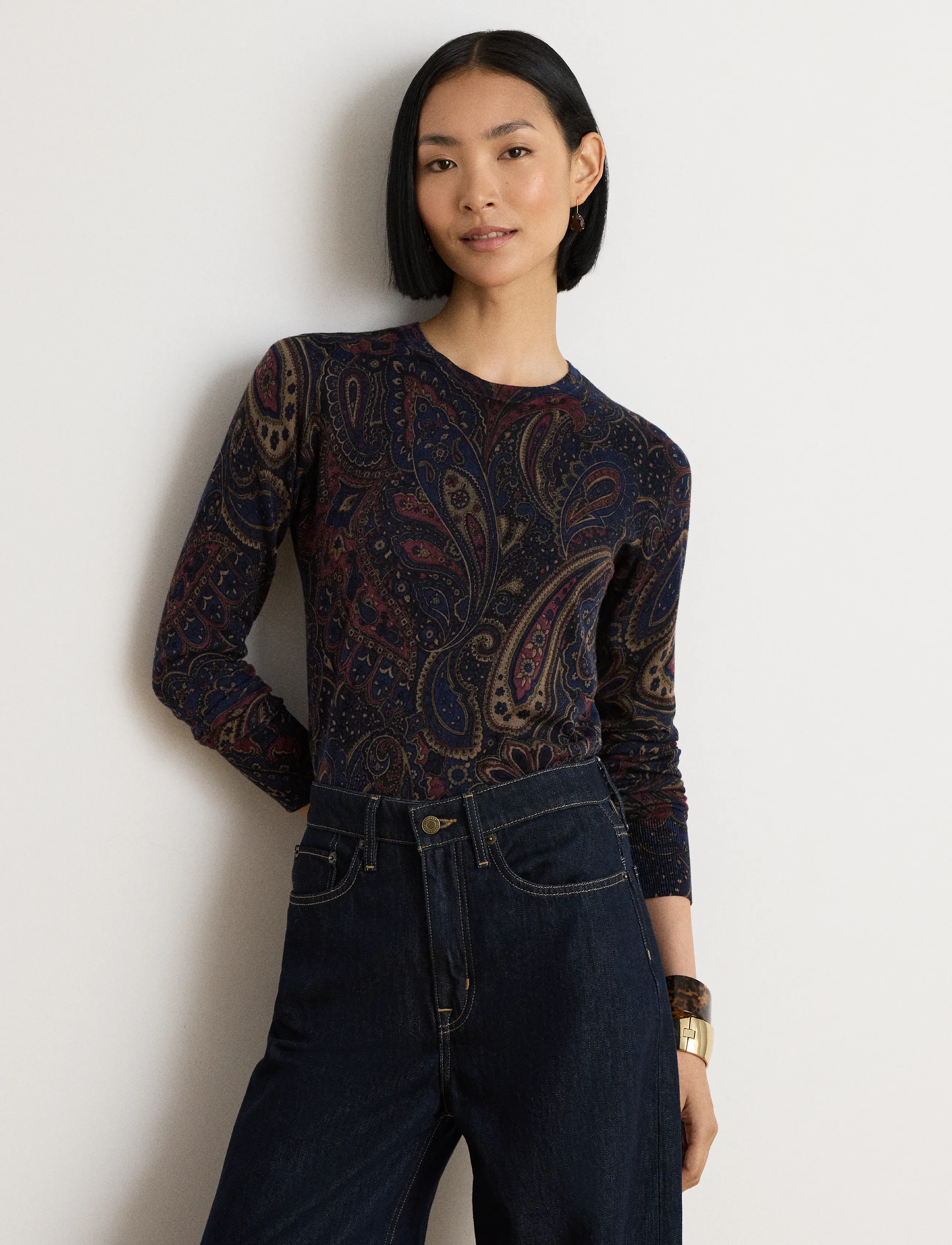Paisley Cotton-Modal Sweater
