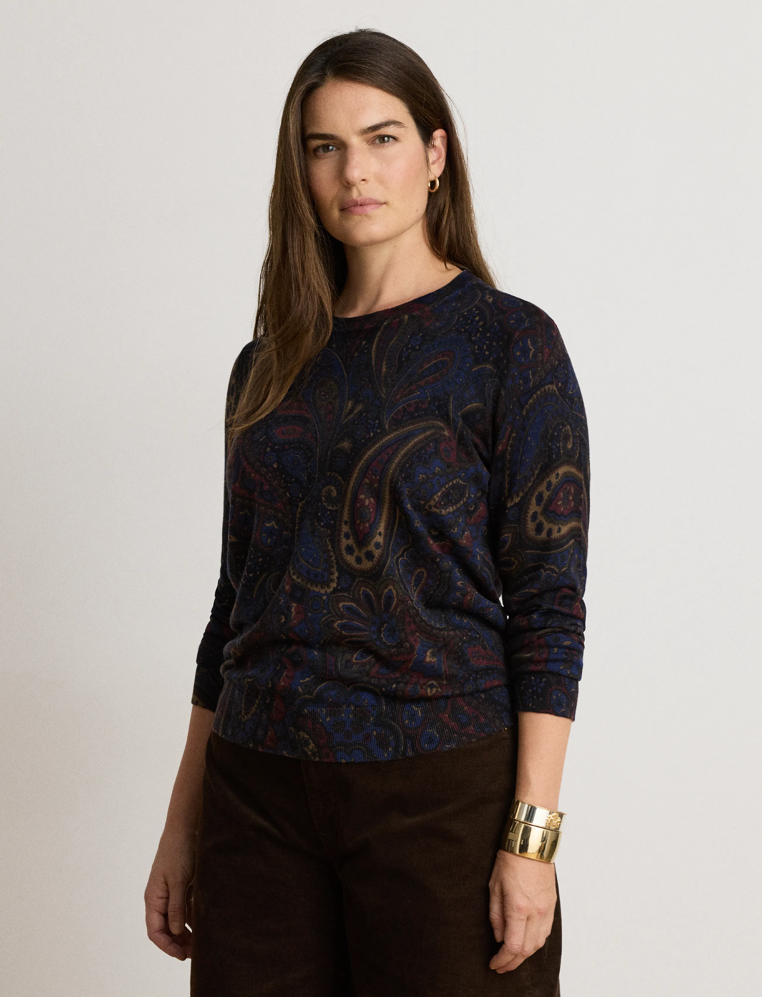 Lauren Ralph Lauren Paisley Cotton-Modal Sweater stickade tröjor dam – bild 8