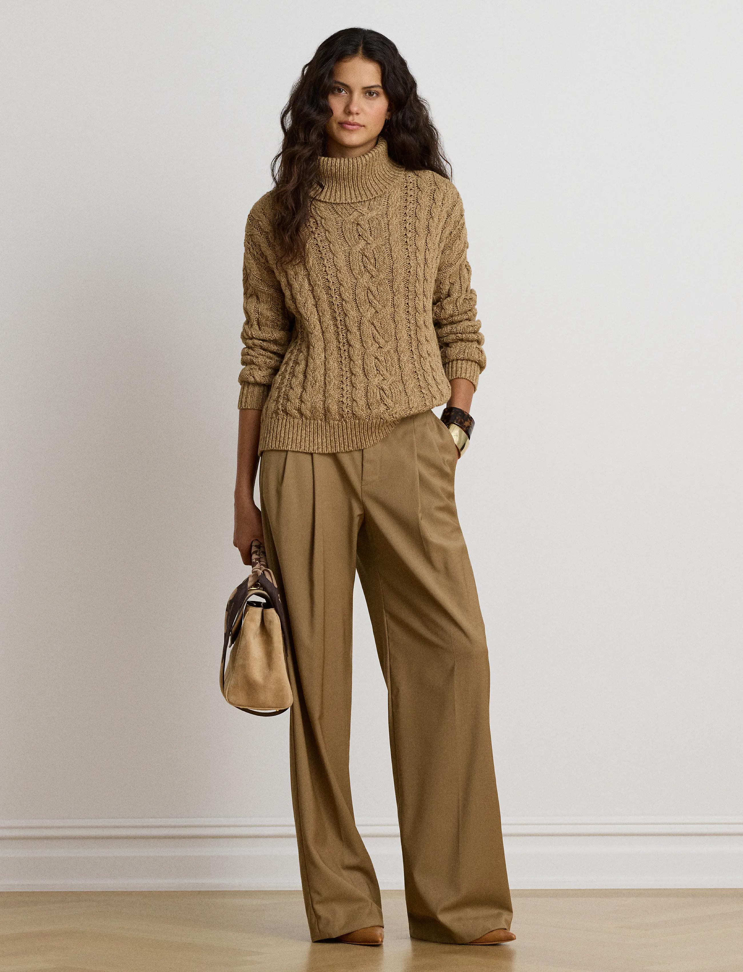 Lauren Ralph Lauren Marled Cable-Knit Turtleneck Sweater polotröjor dam – bild 7