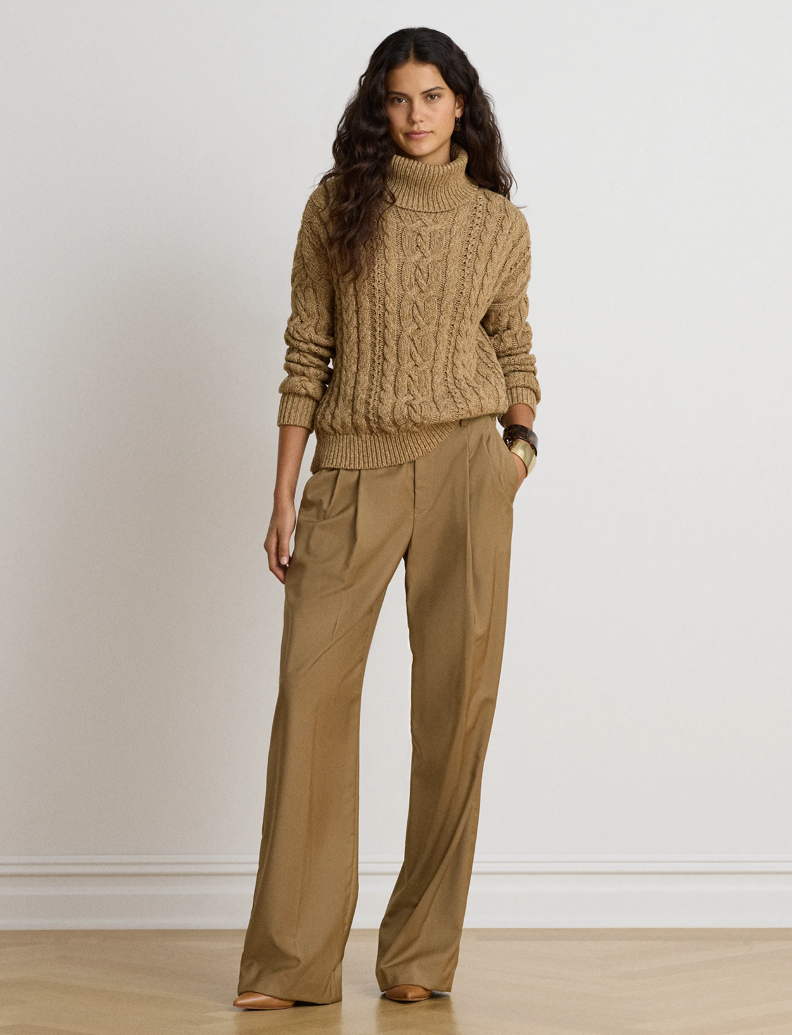 Lauren Ralph Lauren Marled Cable-Knit Turtleneck Sweater polotröjor dam – bild 8