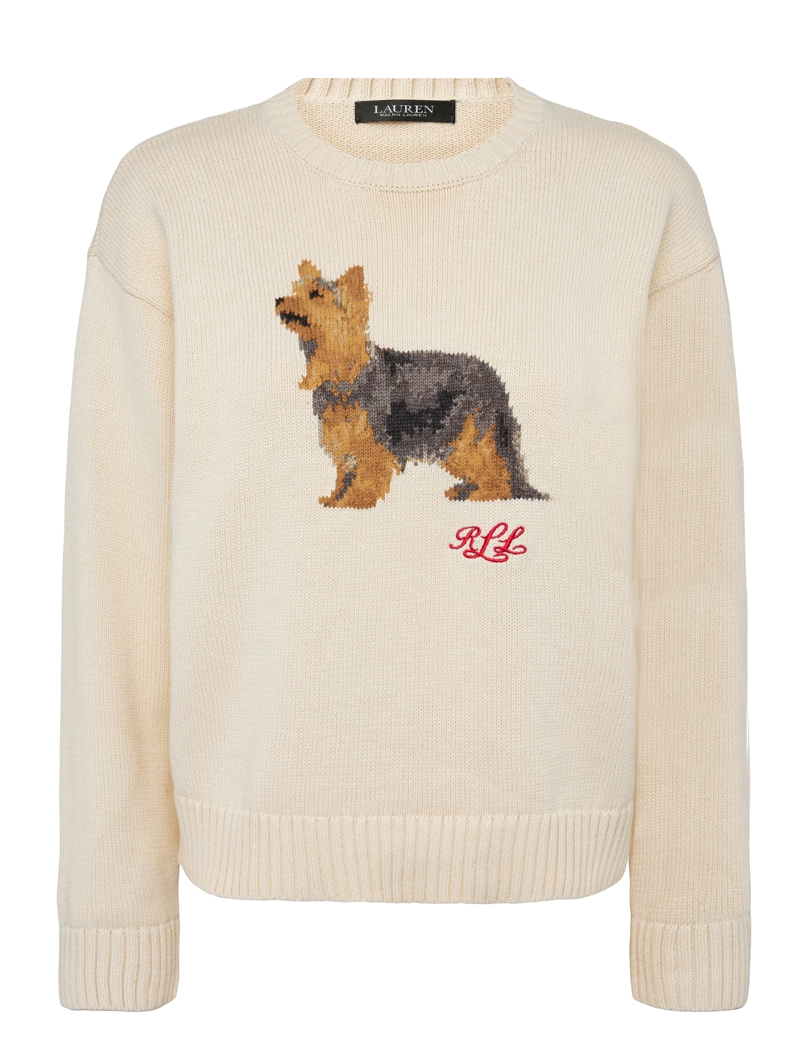 Lauren Ralph Lauren Intarsia-Knit Yorkshire Terrier Sweater - Jumpers - MASCARPONE CREAM / cream