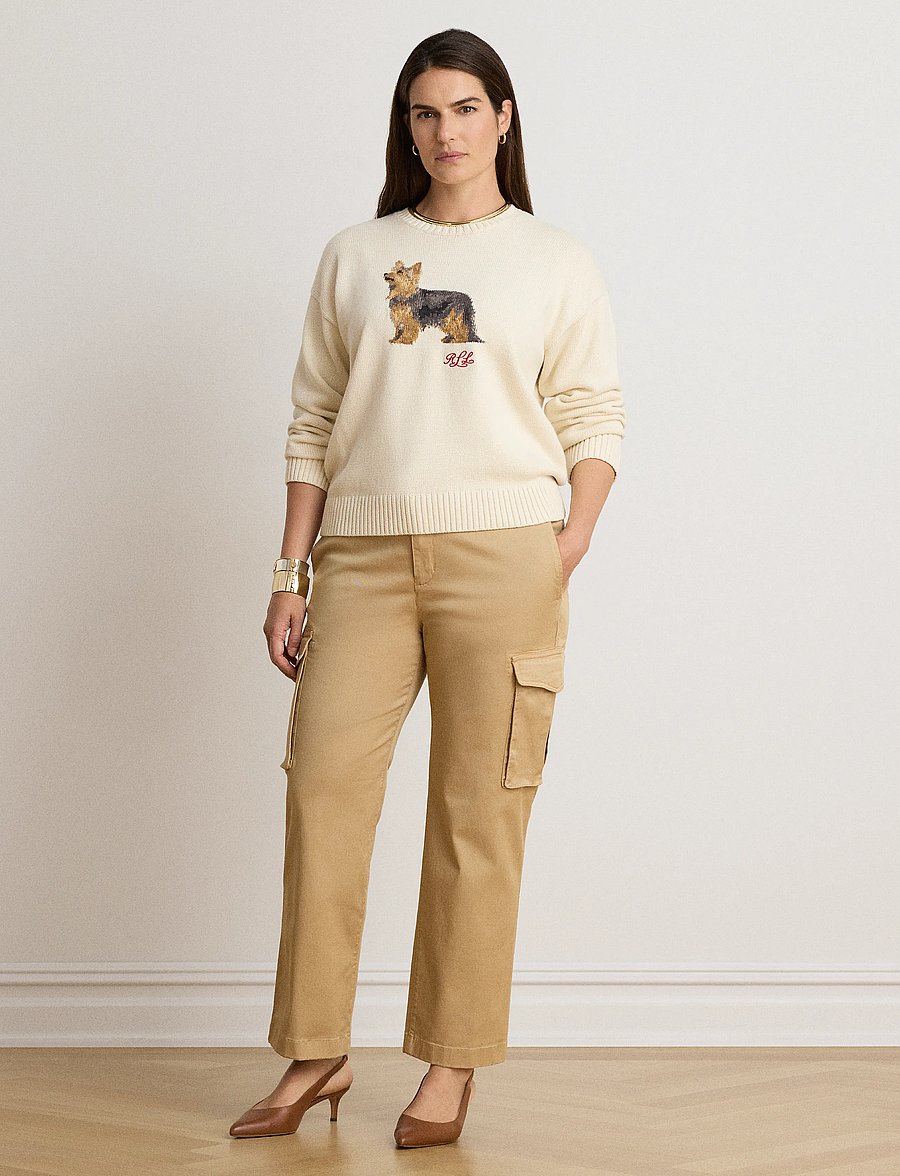 Lauren Ralph Lauren - Intarsia-Knit Yorkshire Terrier Sweater - mascarpone cream - 3