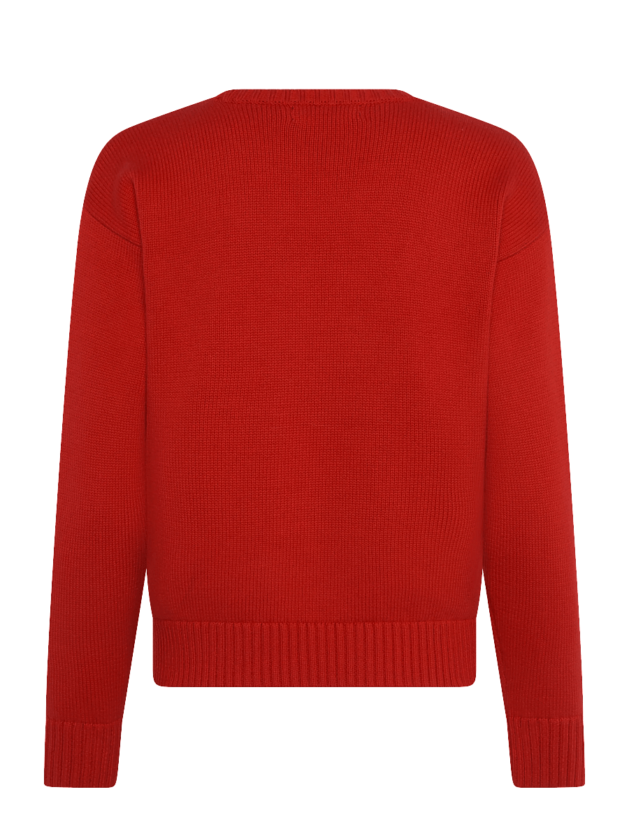 Lauren Ralph Lauren - Intarsia-Knit Dalmatian Cotton Sweater - pullover - ralph red multi - 3