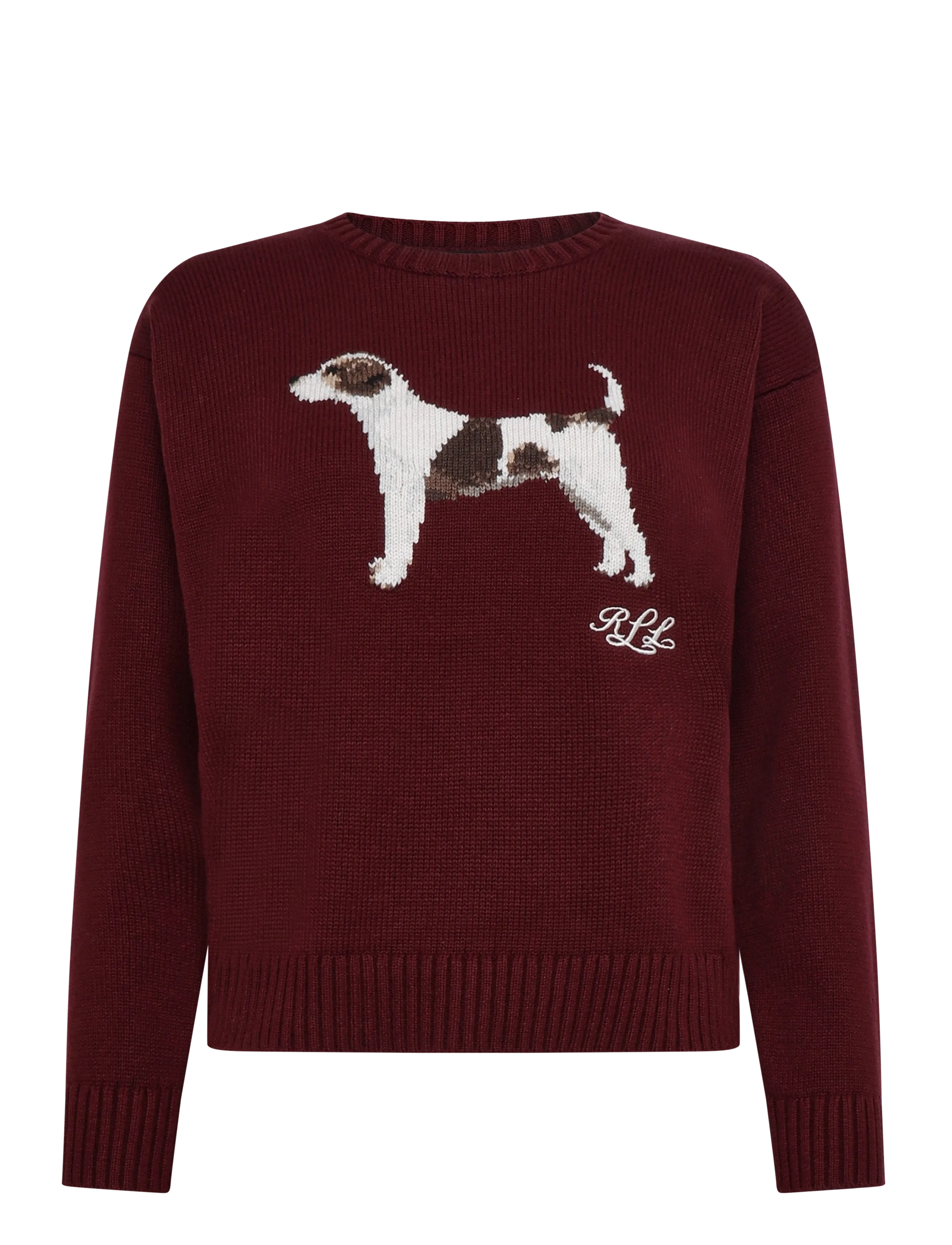Lauren Ralph Lauren Intarsia-Knit Cotton Sweater - Neuheiten - DARK GARNET MULTI / burgundy