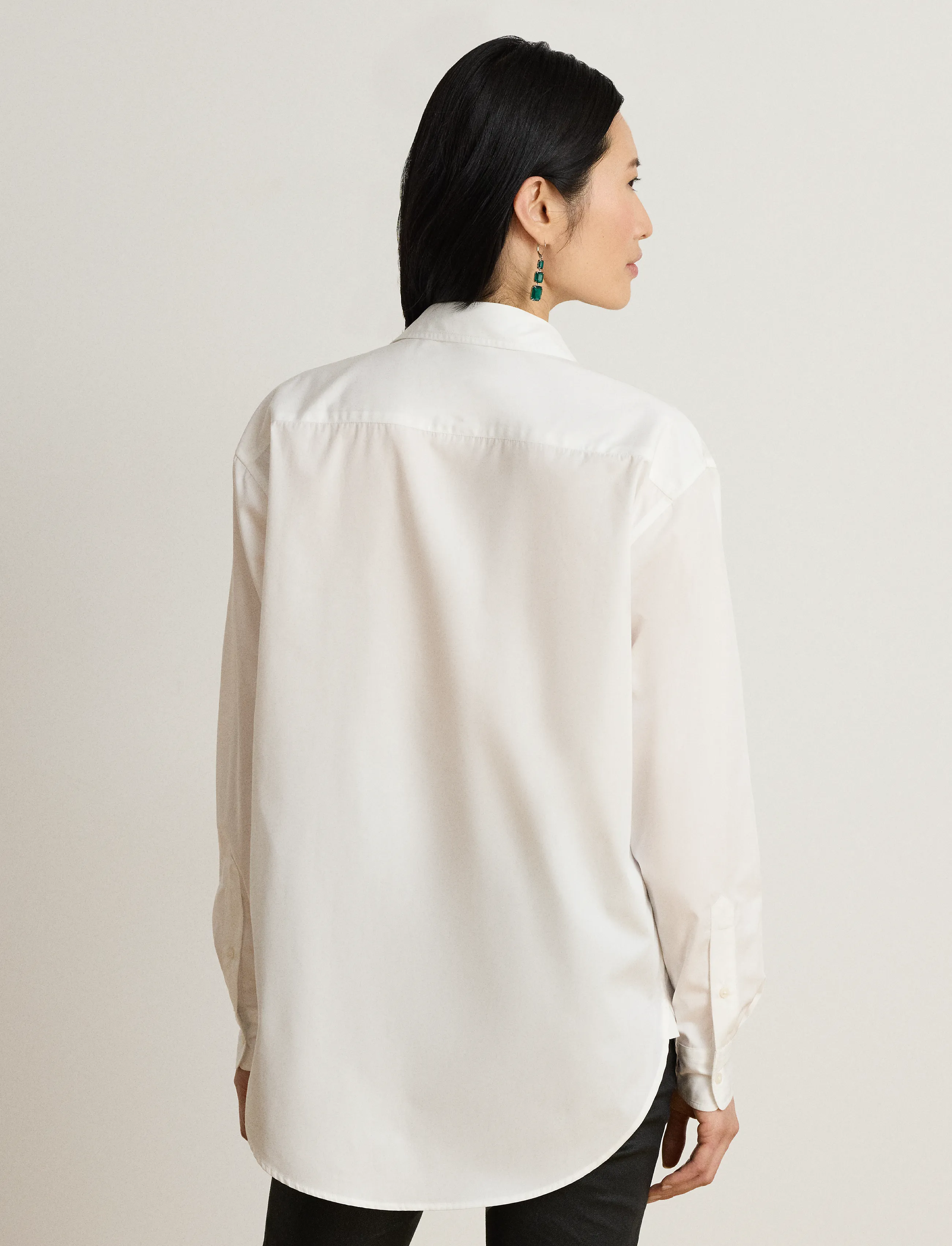 Lauren Ralph Lauren - Relaxed Fit Rhinestone-Bullion Shirt - langærmede skjorter - white - 2