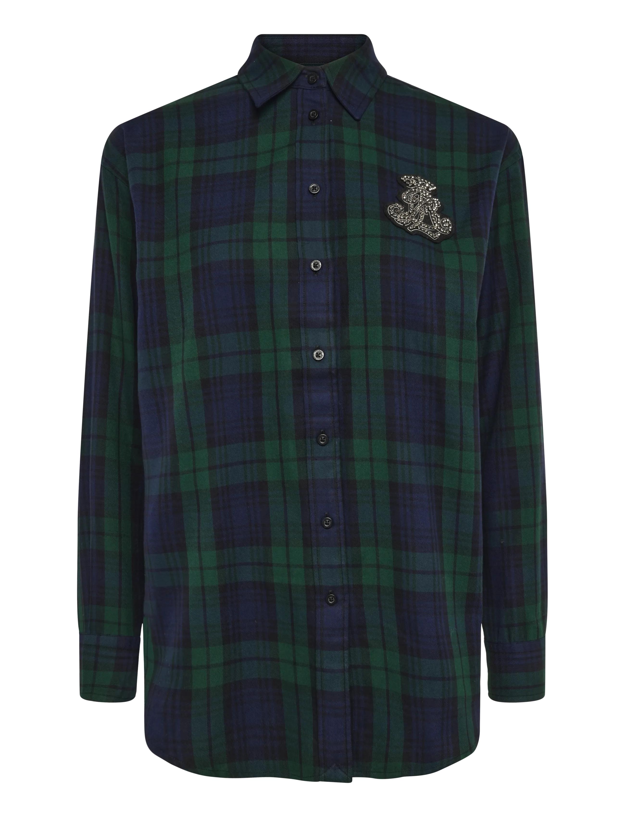 Lauren Ralph Lauren Relaxed Fit Bullion Black Watch Shirt - Neuheiten - BLACK/GREEN MULTI / green