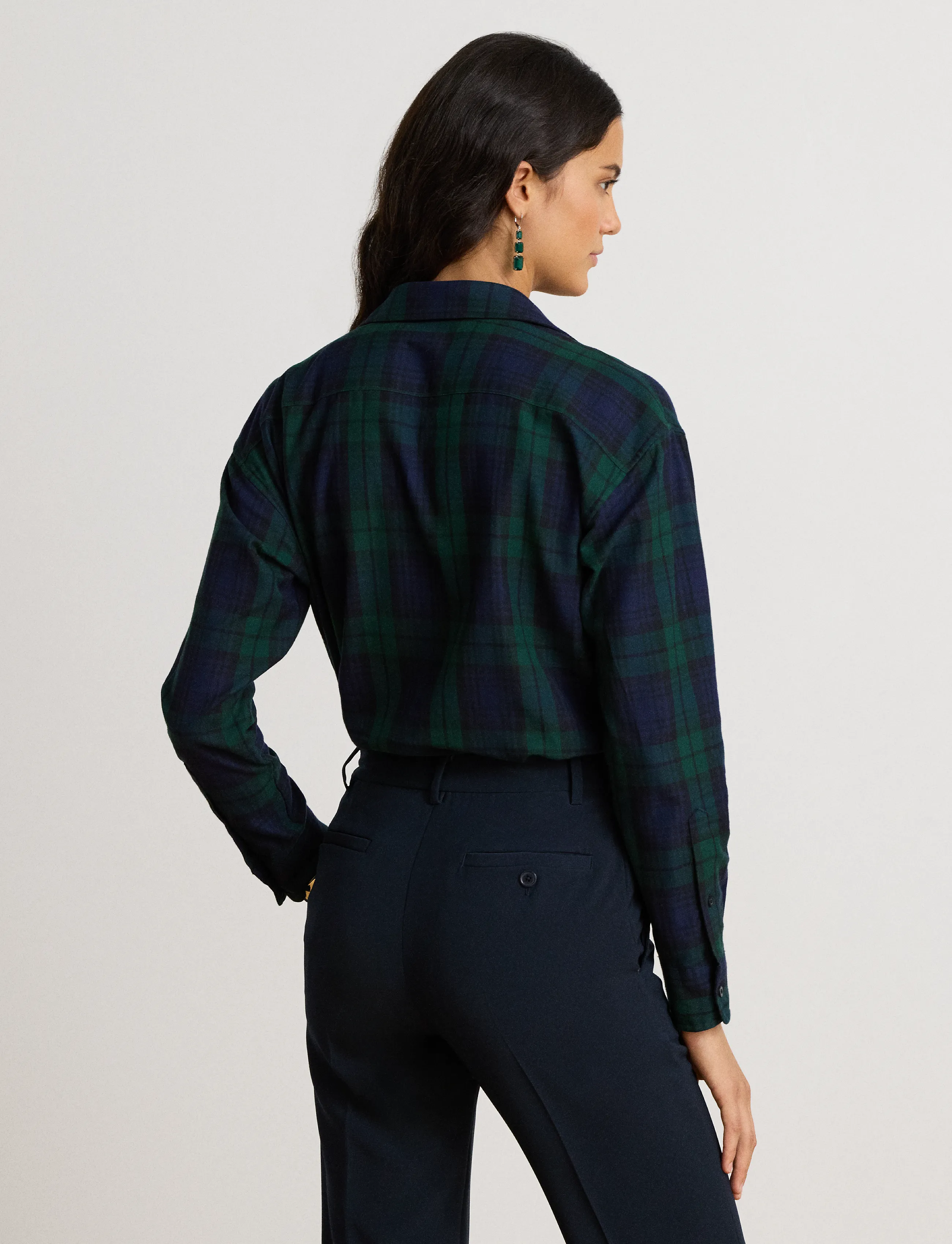 Lauren Ralph Lauren - Relaxed Fit Bullion Black Watch Shirt - overhemden met lange mouwen - black/green multi - 3