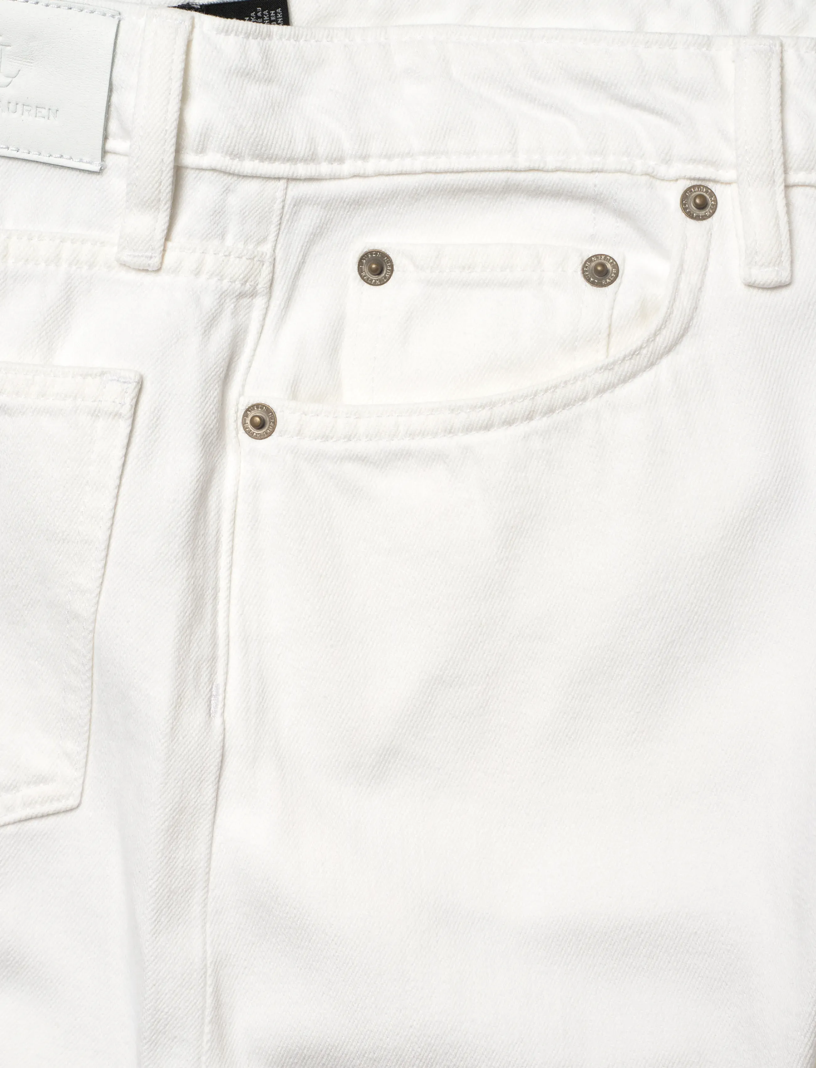 Lauren Ralph Lauren - 3X1 RIGID DENIM-WVN-PANTS - platūs džinsai - white wsh - 2