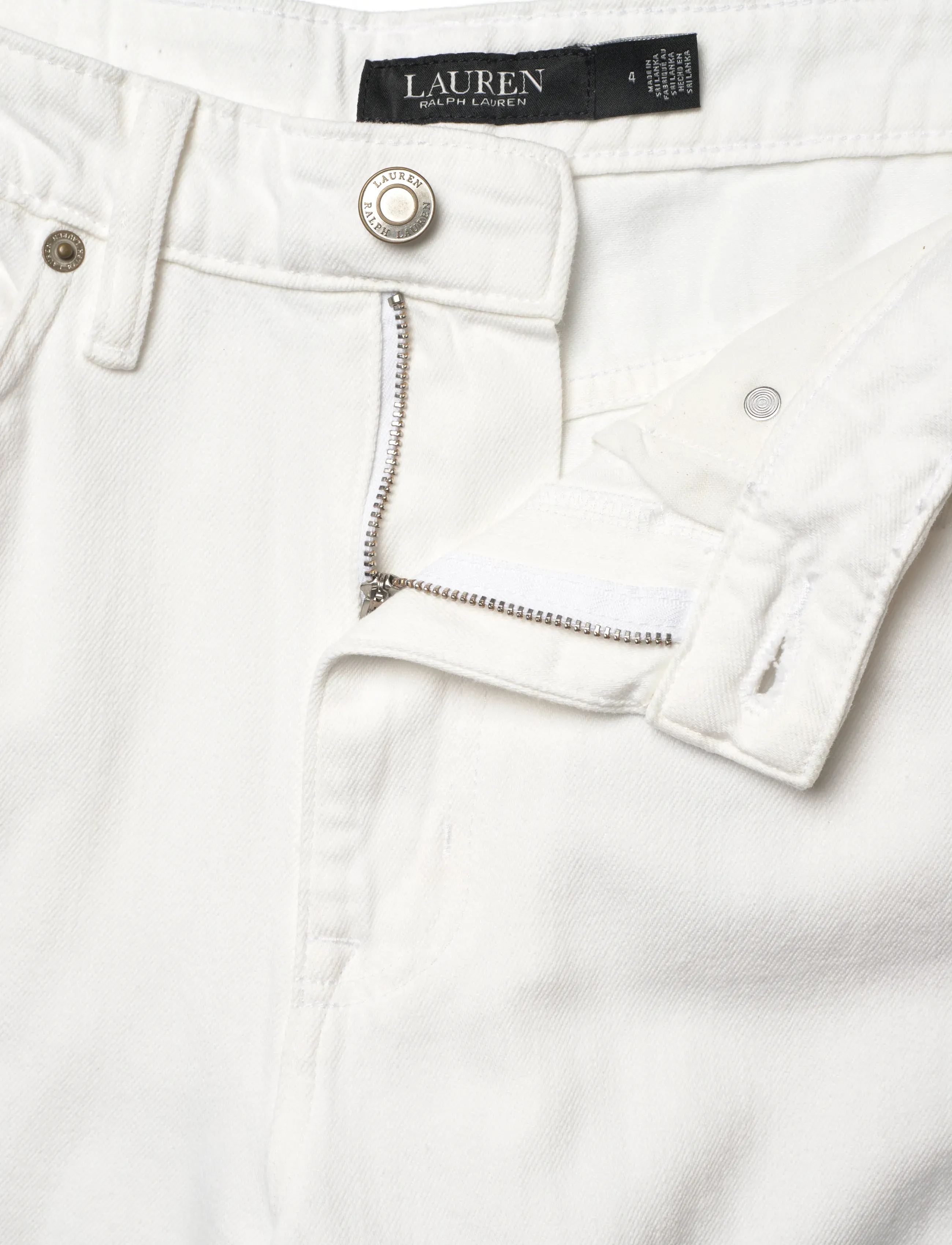 Lauren Ralph Lauren - 3X1 RIGID DENIM-WVN-PANTS - platūs džinsai - white wsh - 3