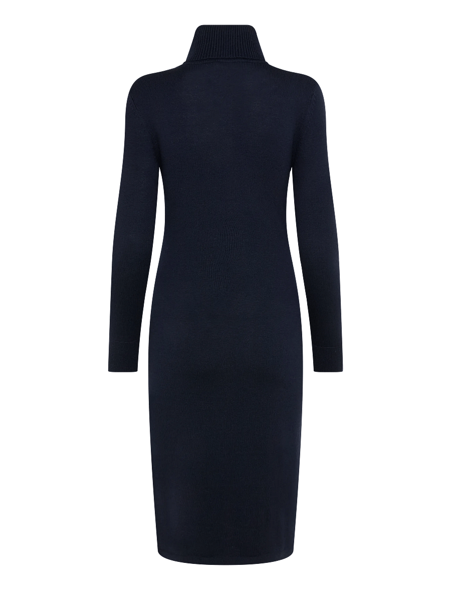Lauren Ralph Lauren - Wool Turtleneck Sweater Dress - knitted dresses - lauren navy - 3