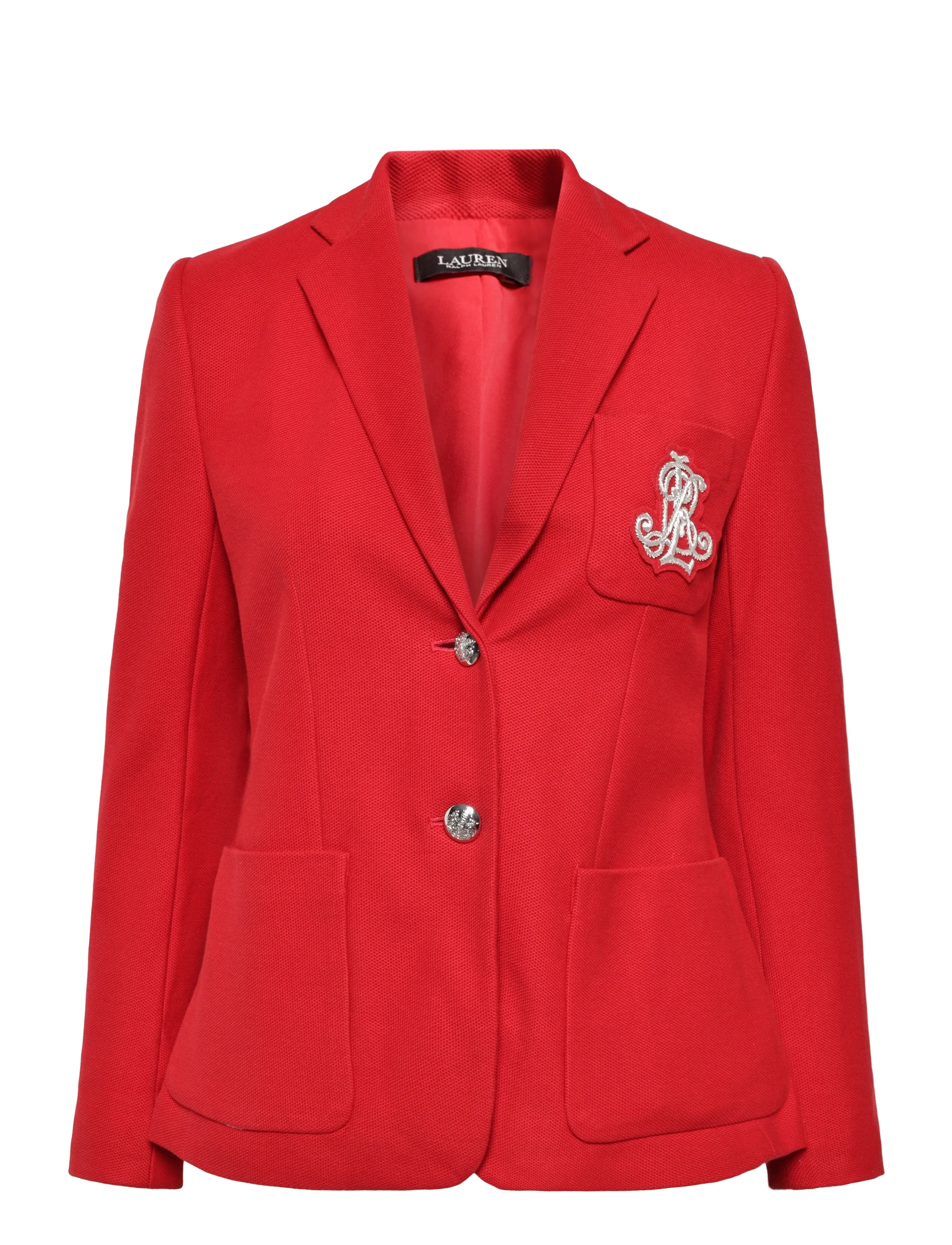 Lauren Ralph Lauren Bullion Stretch-Cotton Piqué Blazer - Lauren Ralph Lauren - RALPH RED / red
