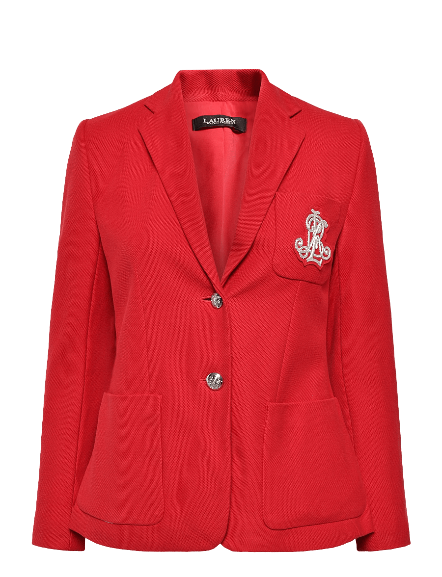 Lauren Ralph Lauren - Bullion Stretch-Cotton Piqué Blazer - Üherealised pintsakud - ralph red - 1