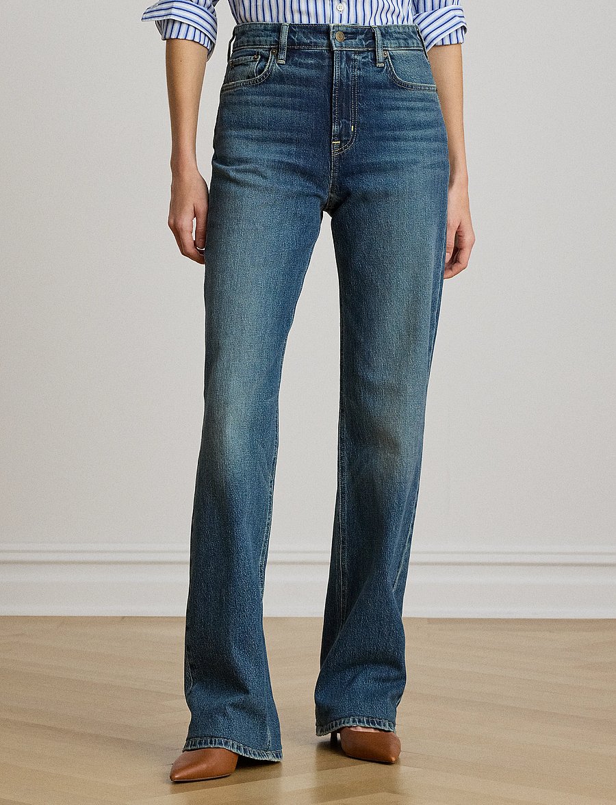 Lauren Ralph Lauren - High-Rise Straight Jean - haze wash - 0