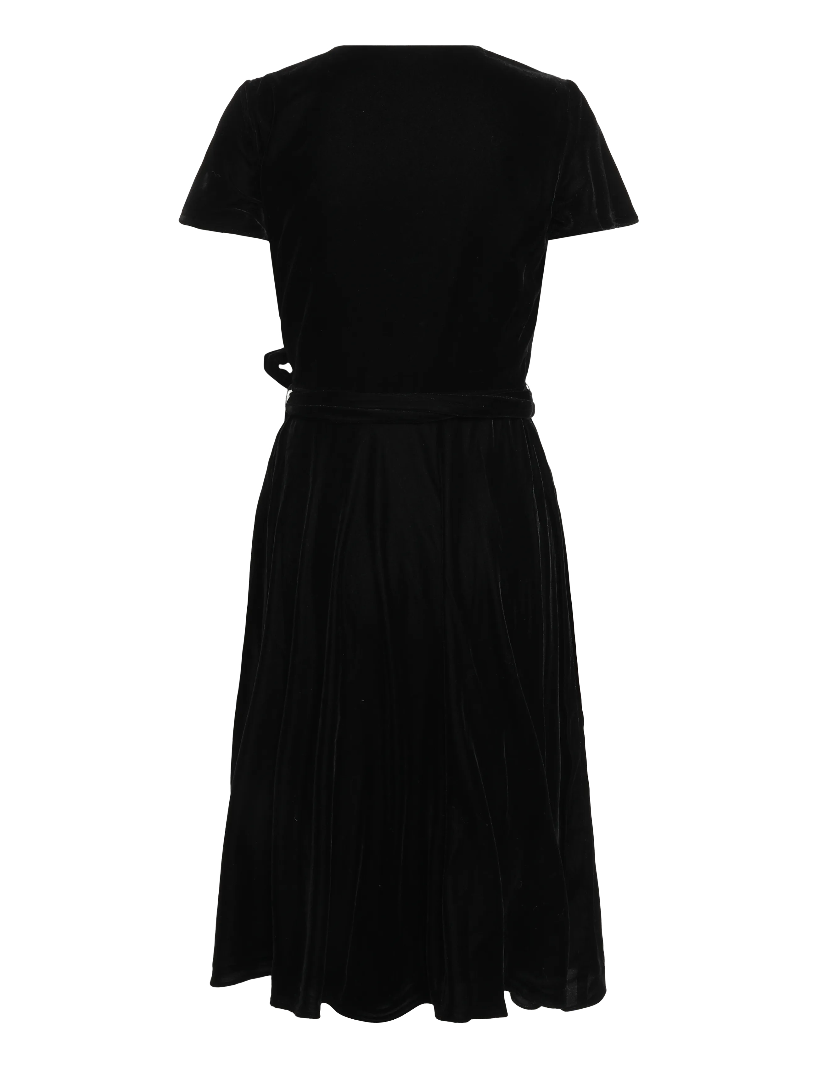 Lauren Ralph Lauren - Belted Velvet Surplice Dress - hõlmikkleidid - black velvet - 3