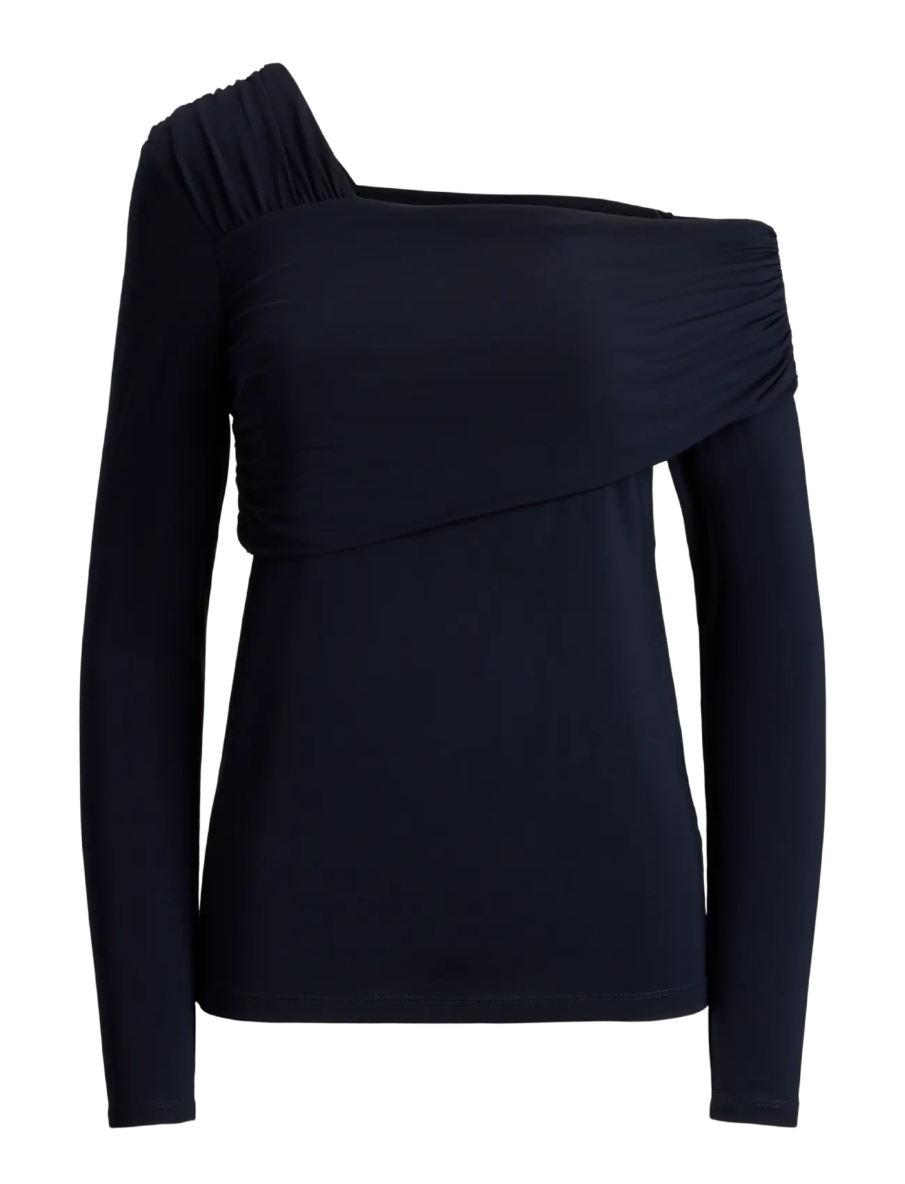 Lauren Ralph Lauren - Jersey Asymmetrical One-Shoulder Top - lauren navy - 1