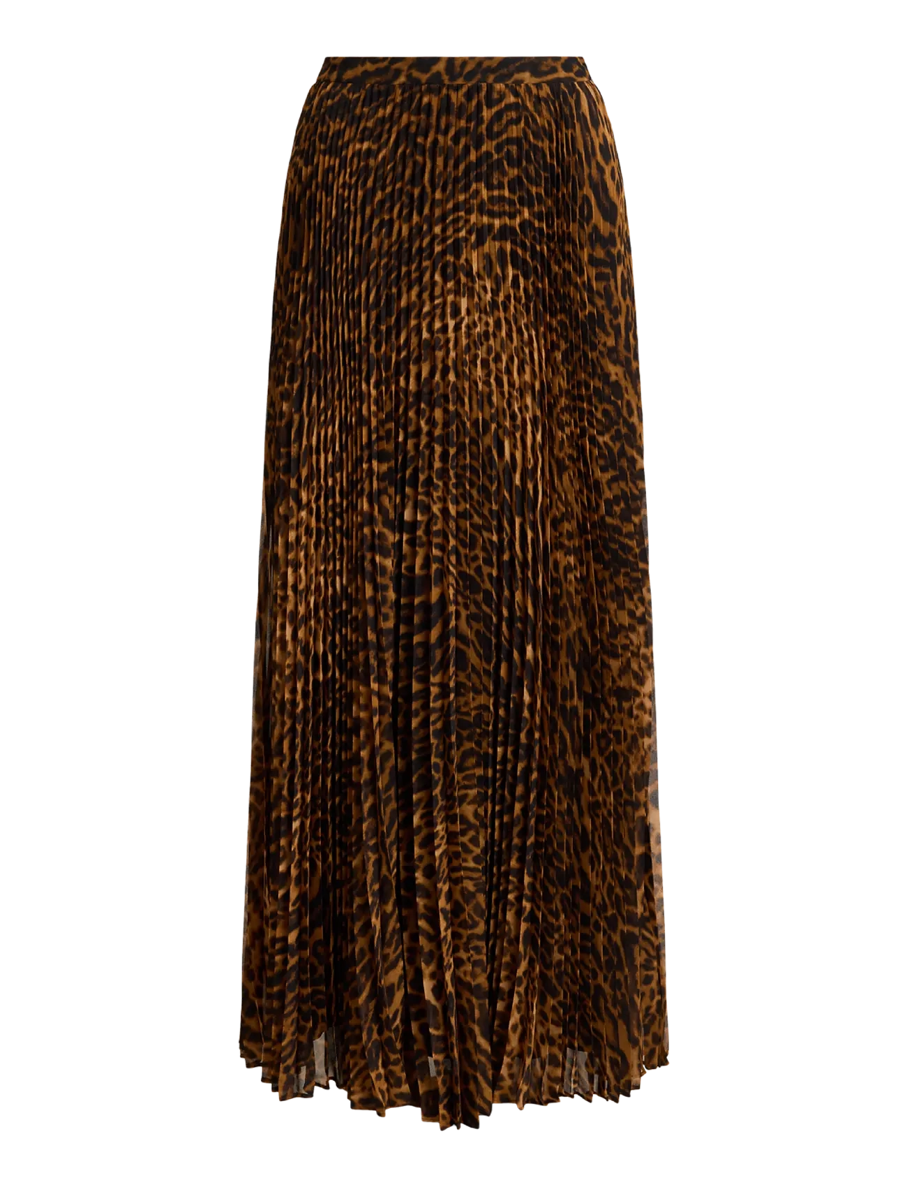 Lauren Ralph Lauren Ocelot-Print Pleated Chiffon Skirt - Fashion Trends - TAN MULTI / brown