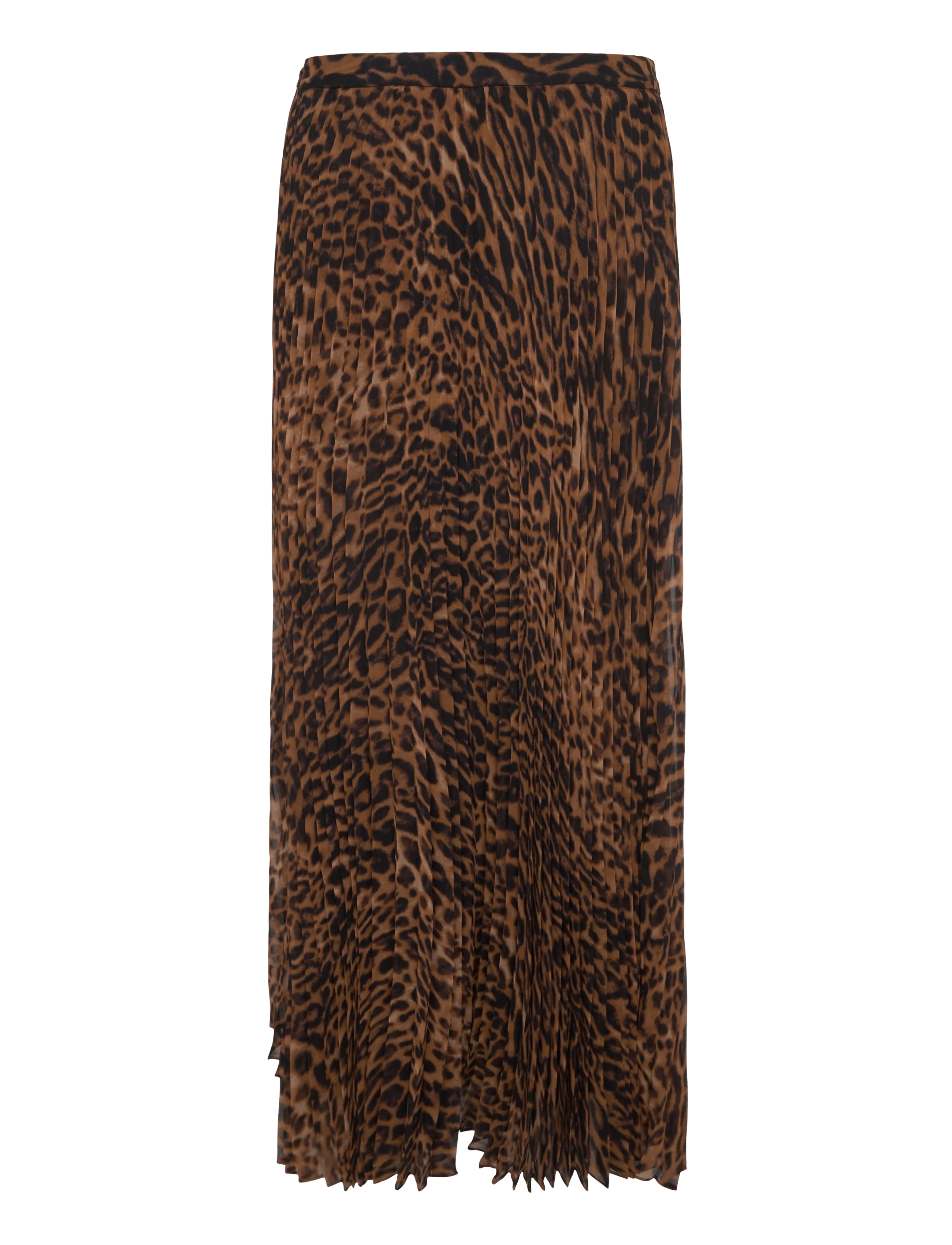 Lauren Ralph Lauren - Plisserad chiffongkjol med ocelottryck - plisserade kjolar - tan multi - 3