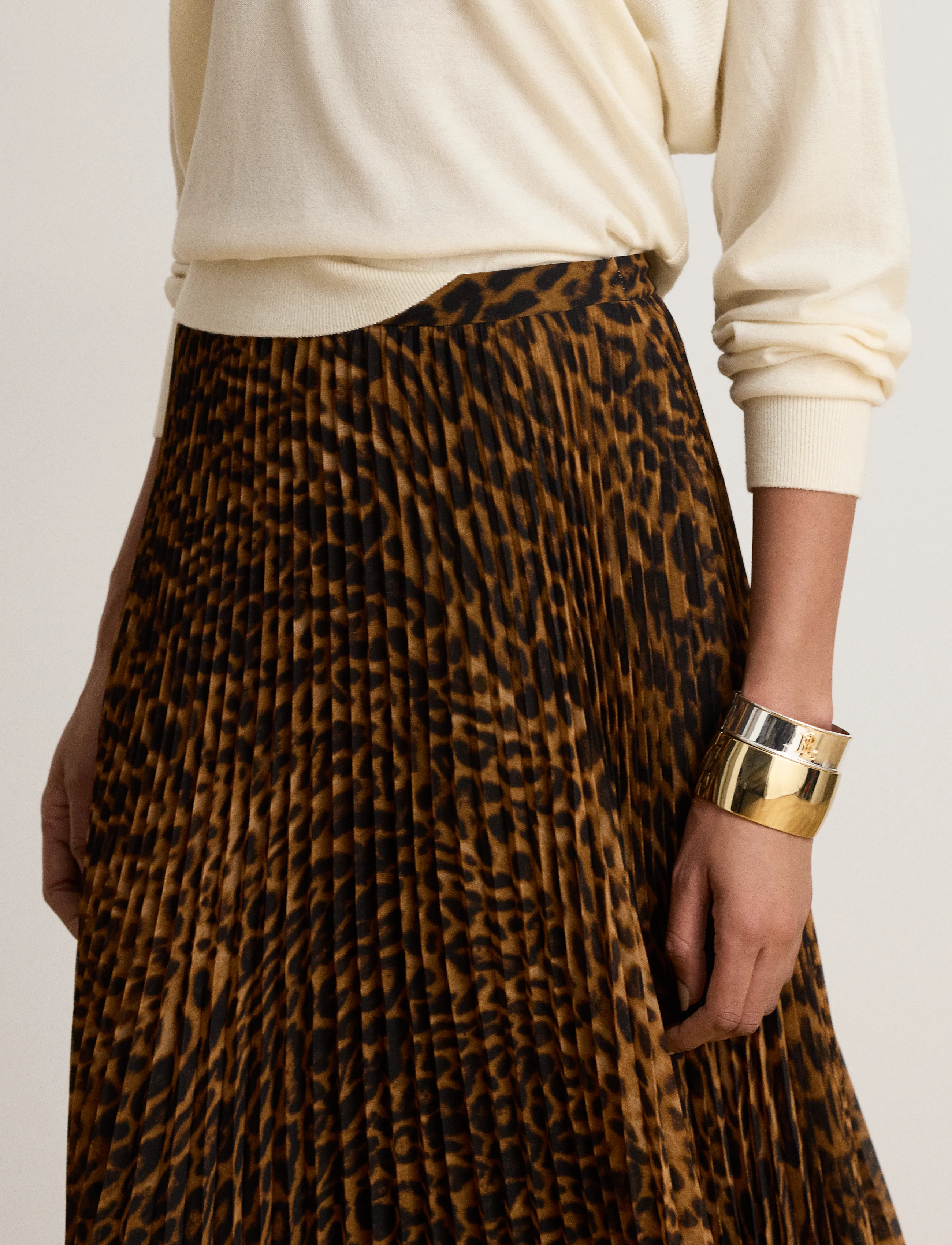 Lauren Ralph Lauren Ocelot-Print Pleated Chiffon Skirt kjolar dam – bild 3