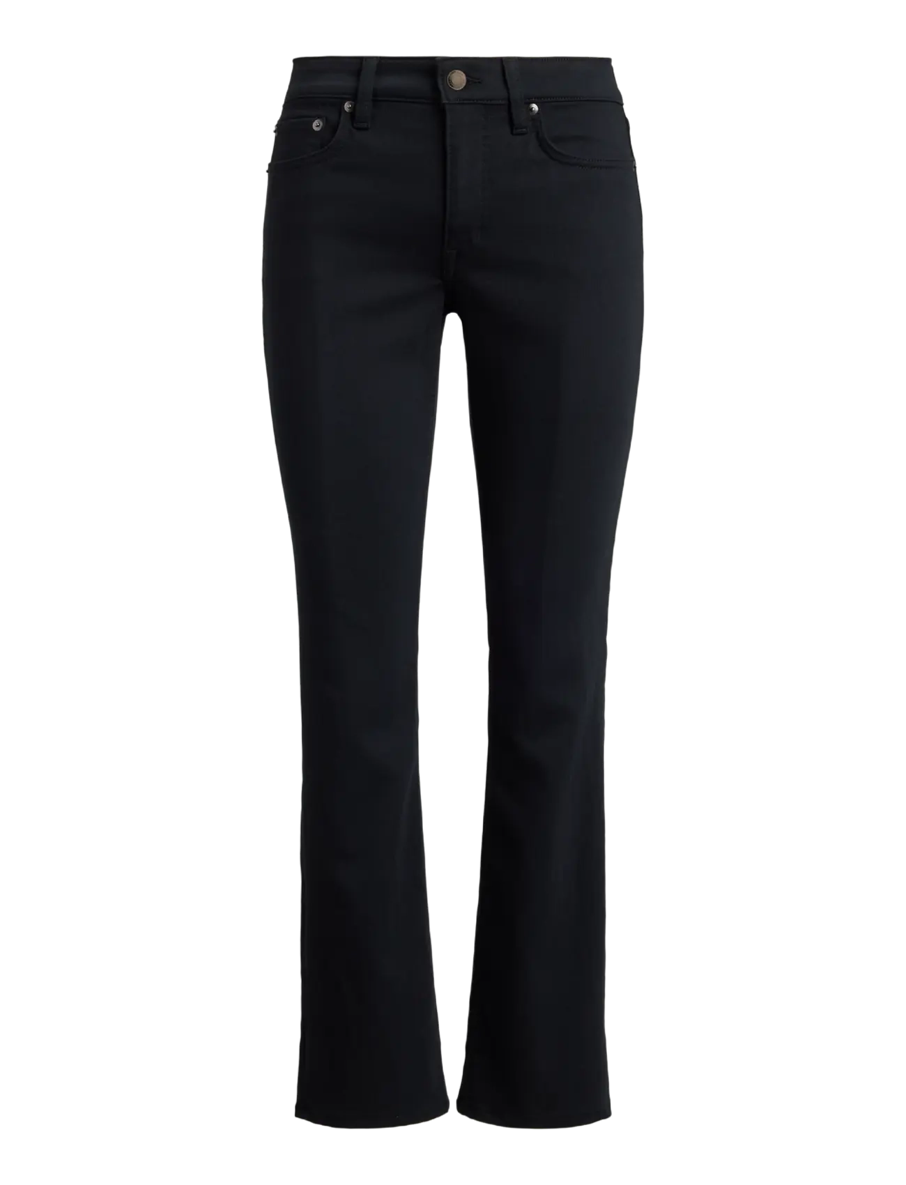 Lauren Ralph Lauren - Mid-Rise Slim Straight Jean - raka jeans - black wash - 1