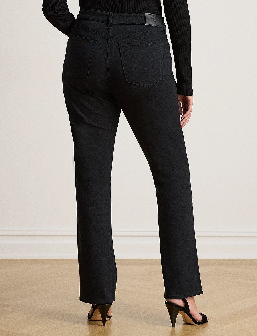 Lauren Ralph Lauren - Mid-Rise Slim Straight Jean - raka jeans - black wash - 2