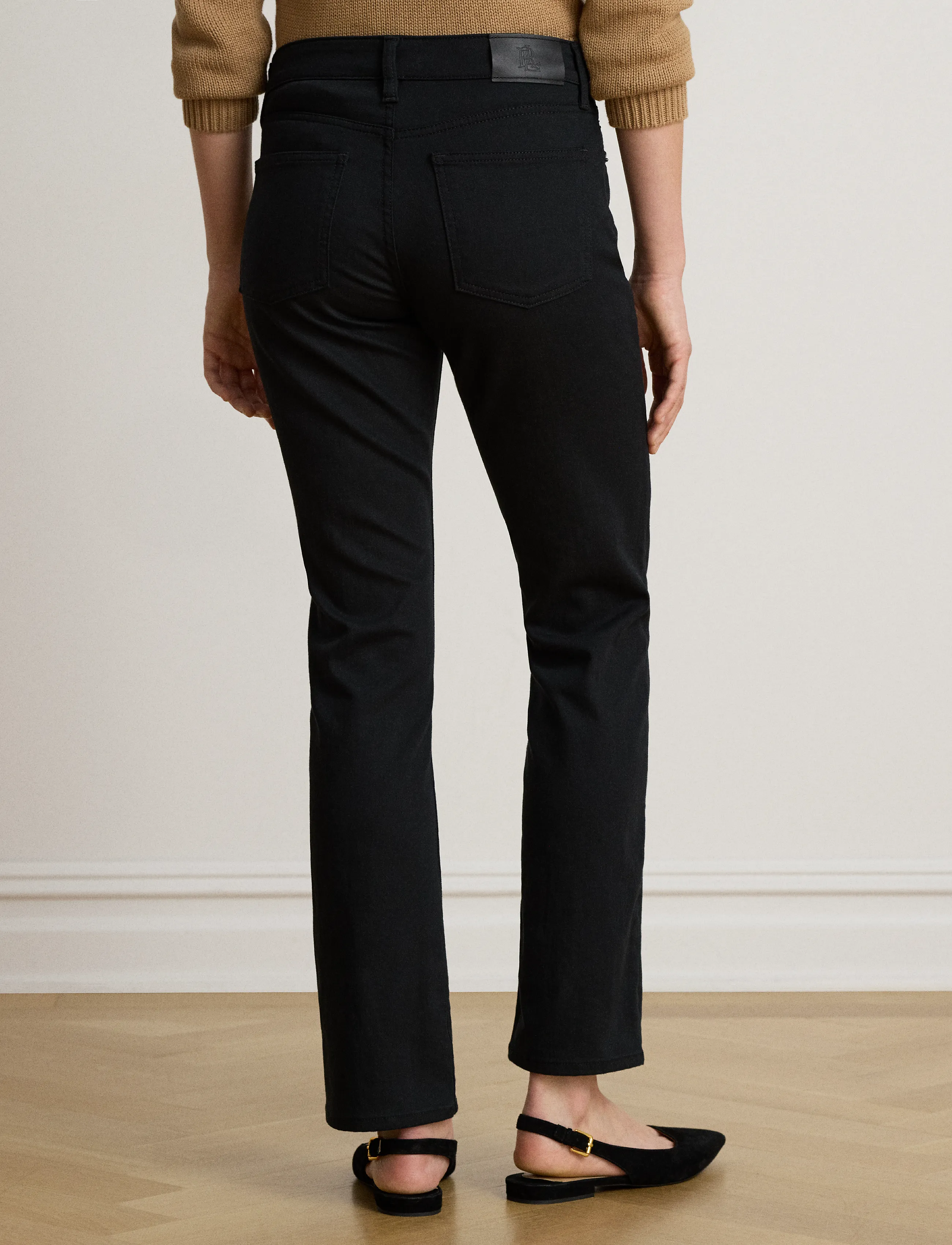Lauren Ralph Lauren - Mid-Rise Slim Straight Jean - raka jeans - black wash - 3