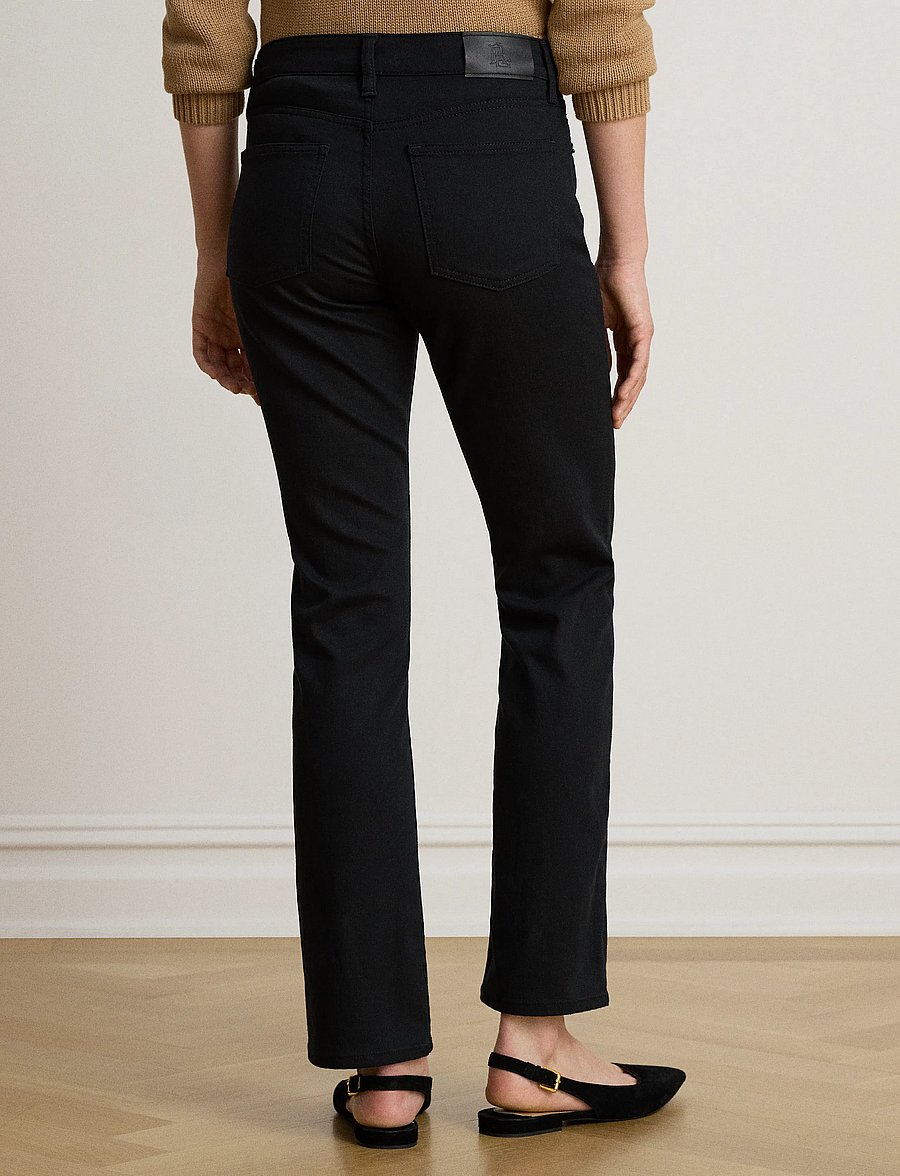 Lauren Ralph Lauren - Mid-Rise Slim Straight Jean - raka jeans - black wash - 3