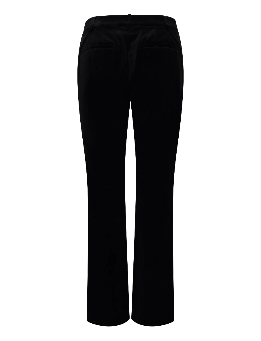 Lauren Ralph Lauren - Stretch Velvet Straight Pant - raka byxor - black velvet - 3